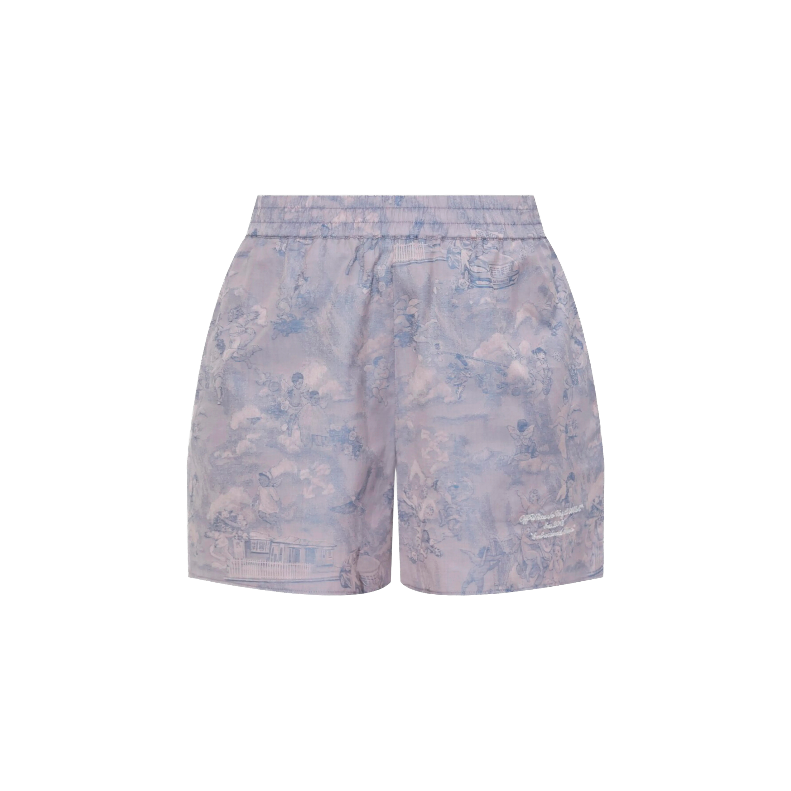 Shorts Blanco Lila Off-White Fresco