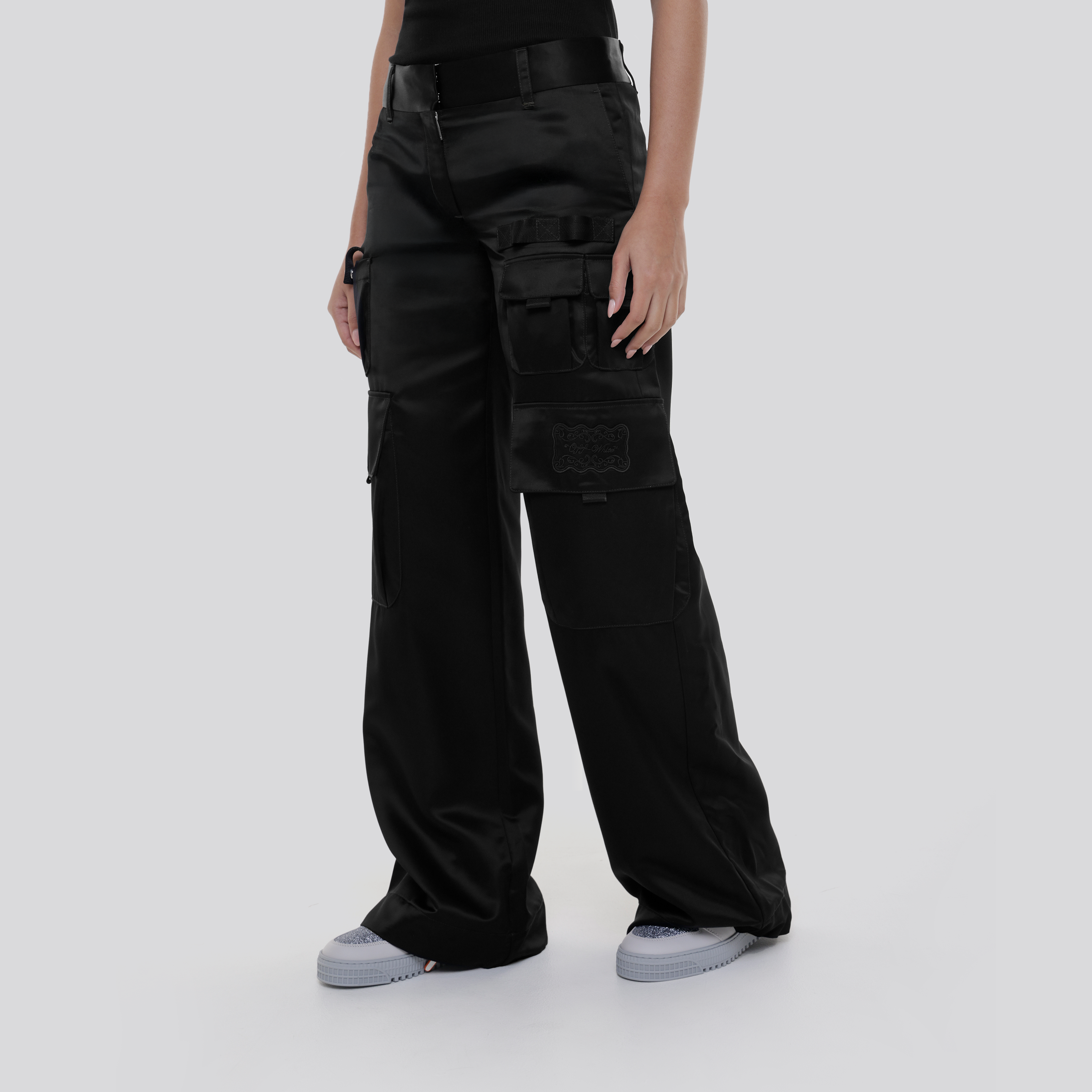 Pantalón Negro Off-White Satin Toybox