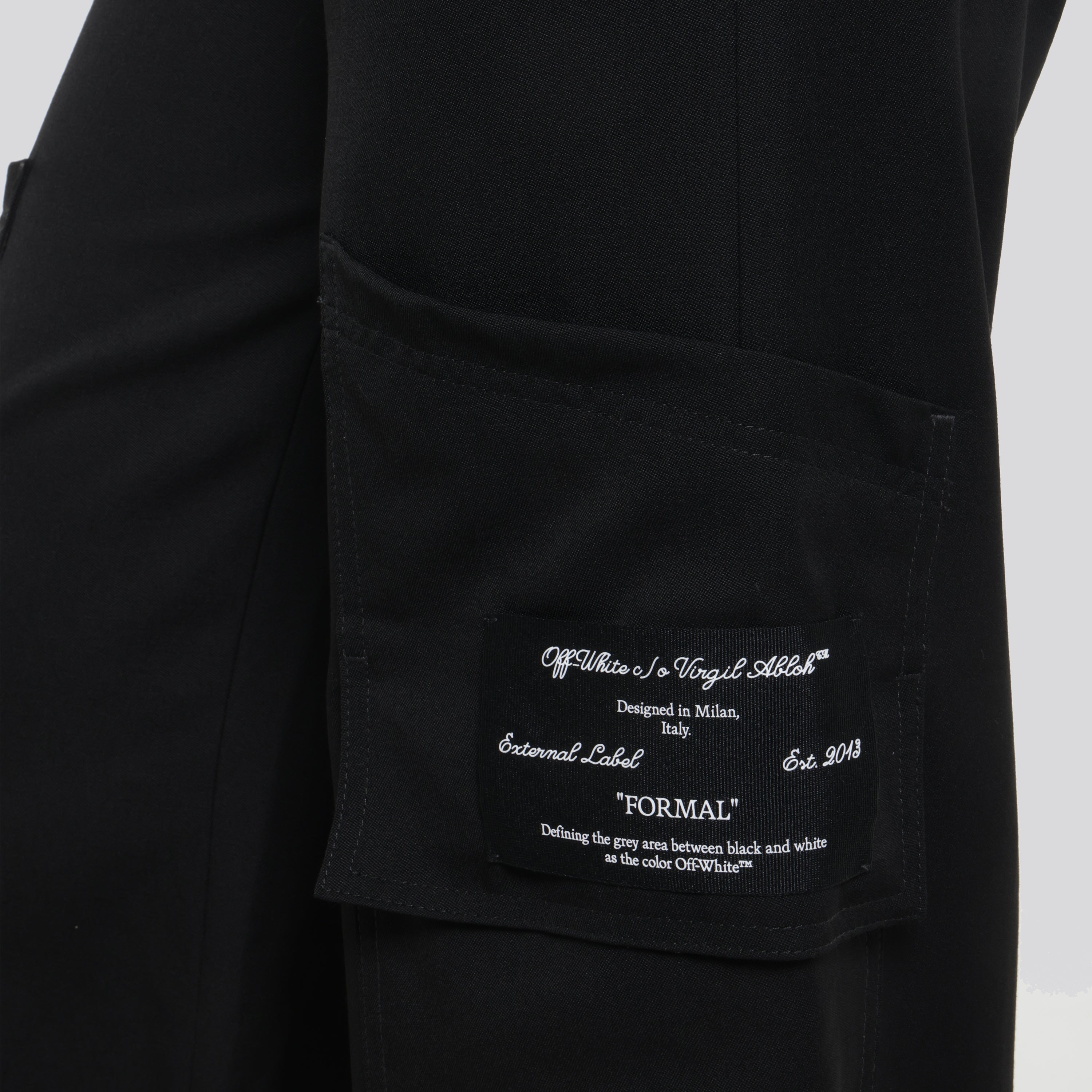 Pantalón Negro Off-White Grain New Toybox