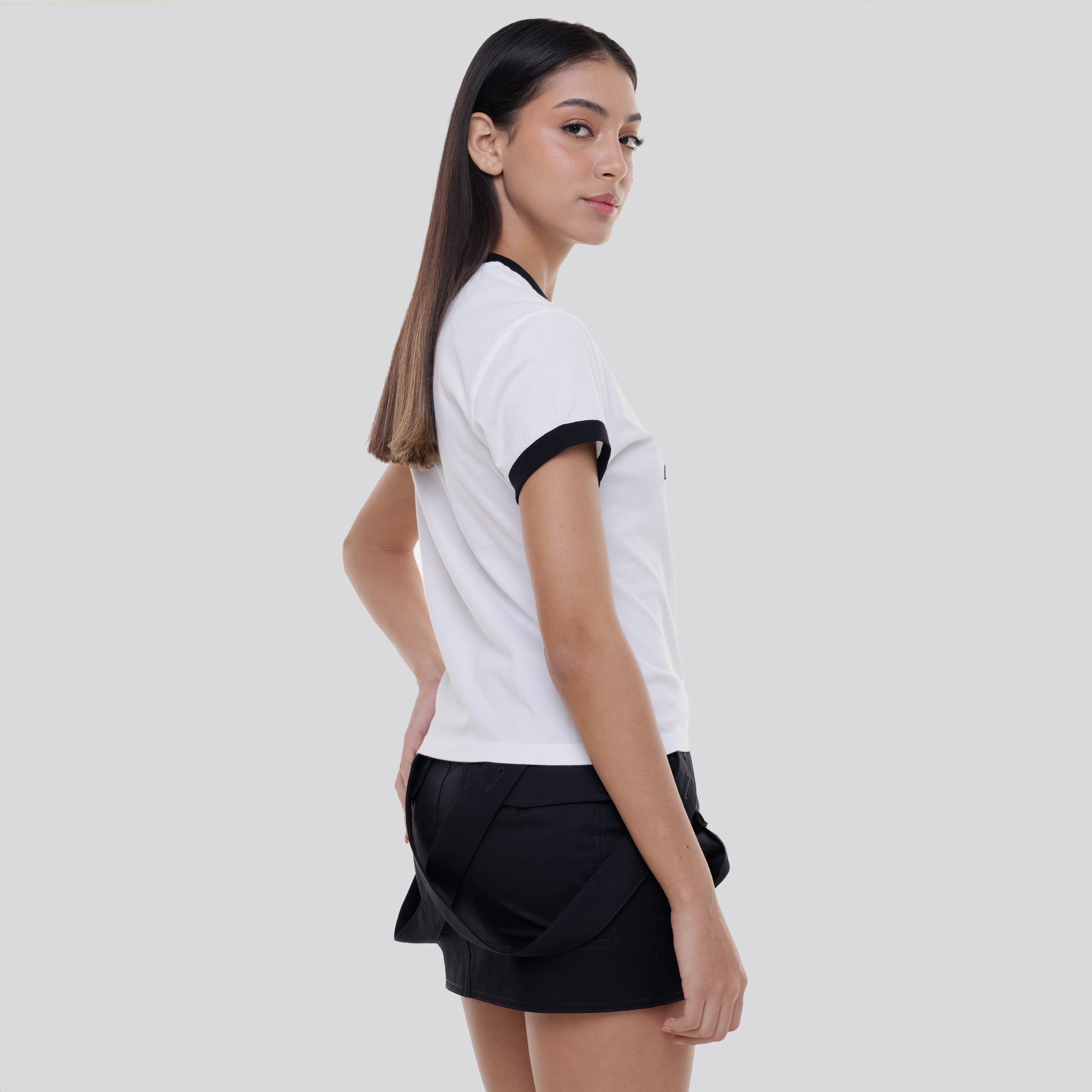 Falda Negra Off-White Cargo Straps