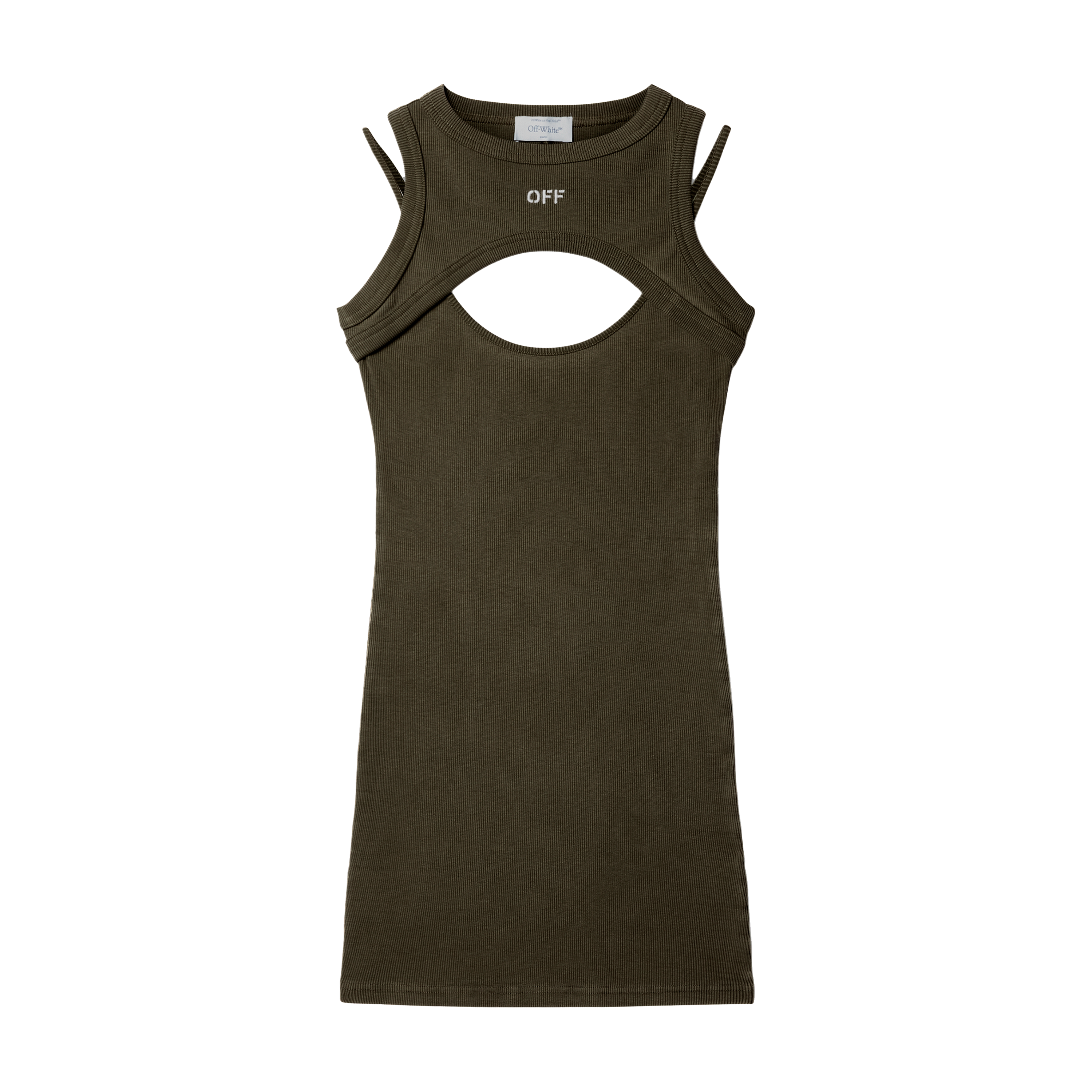 Vestido Verde Off White Off Stamp