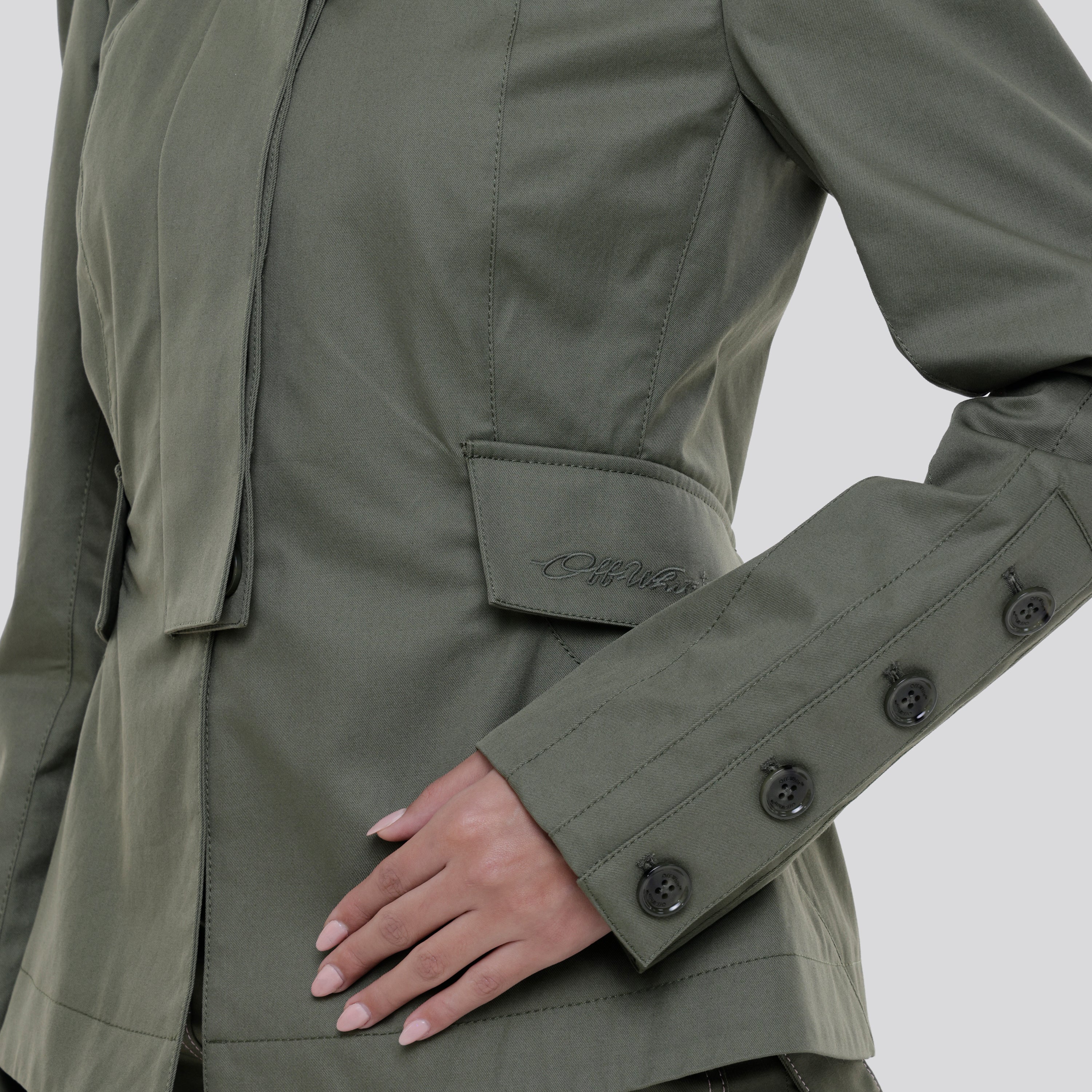 Blazer Verde Off-White Cargo Jacket
