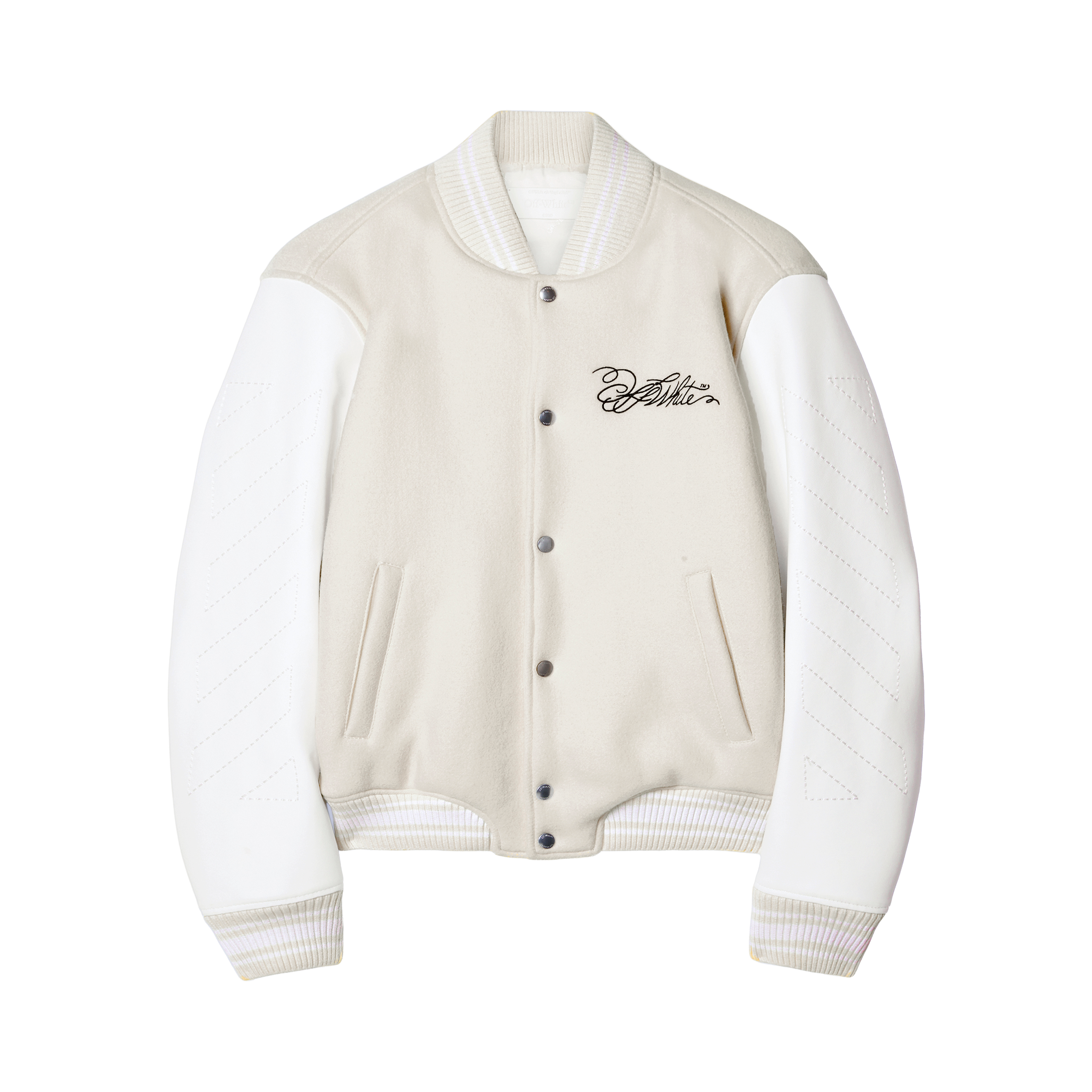 Chaqueta Beige Off-White Rose Valley Varsity
