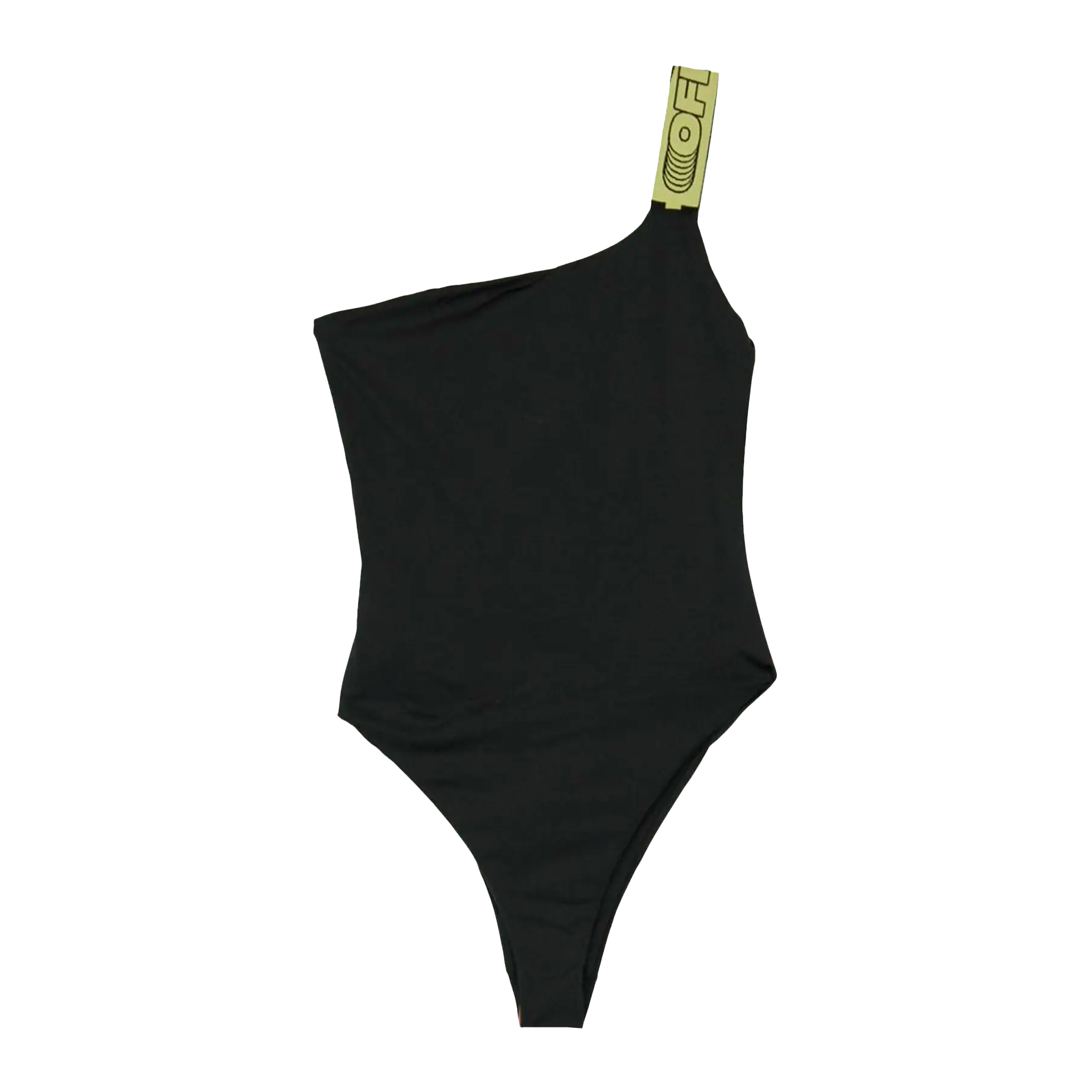 Bikini Negro Off-White One Shoulder