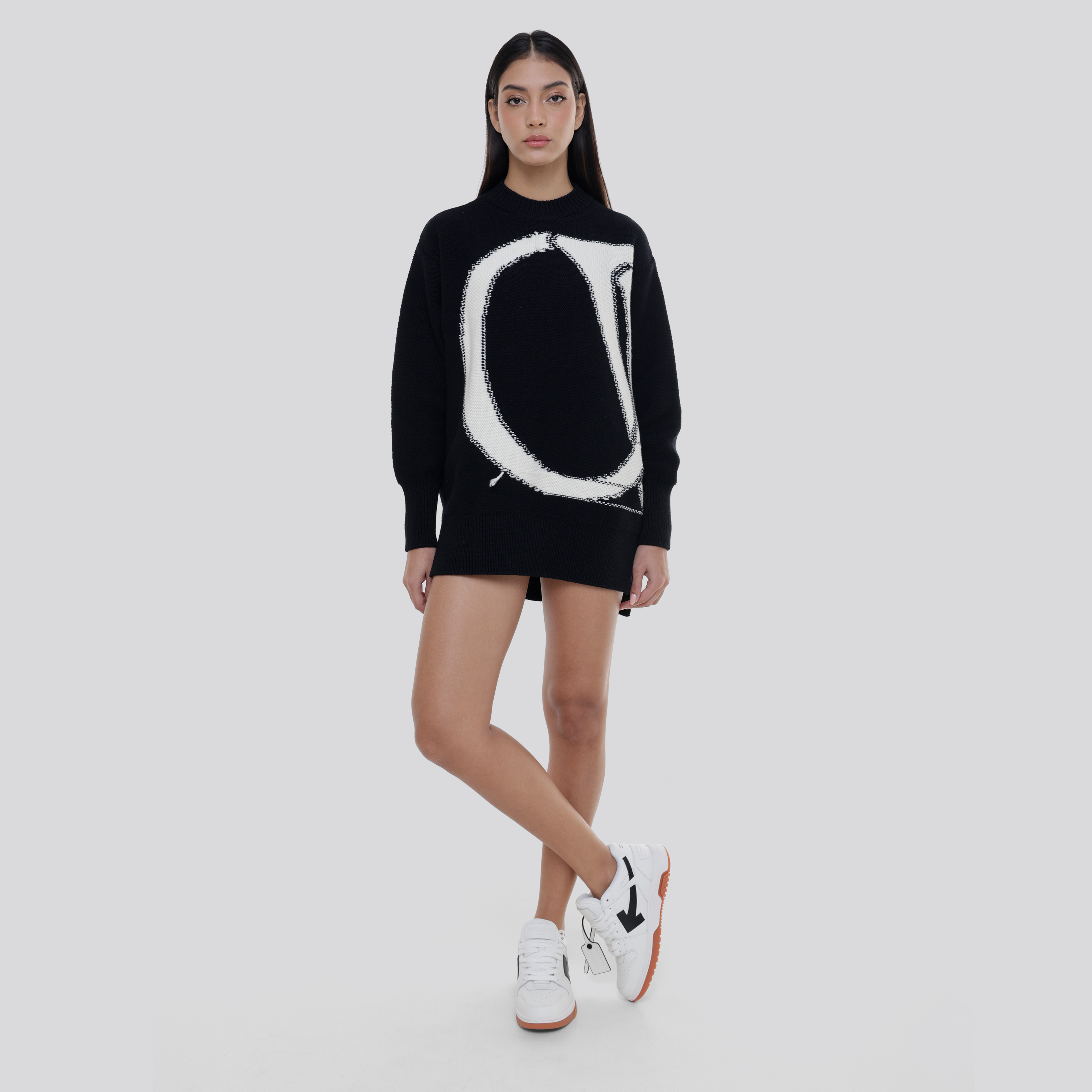 Buzo Negro Off-White OW Maxi Logo