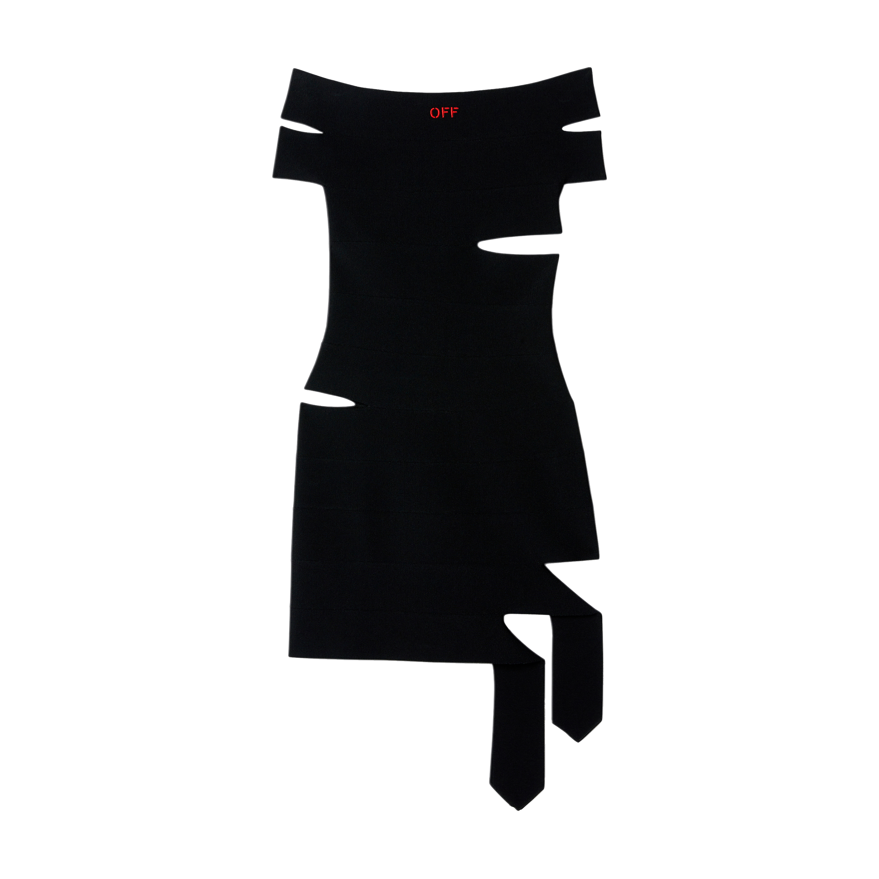 Vestido Negro Off-White Off Straps Bandeau