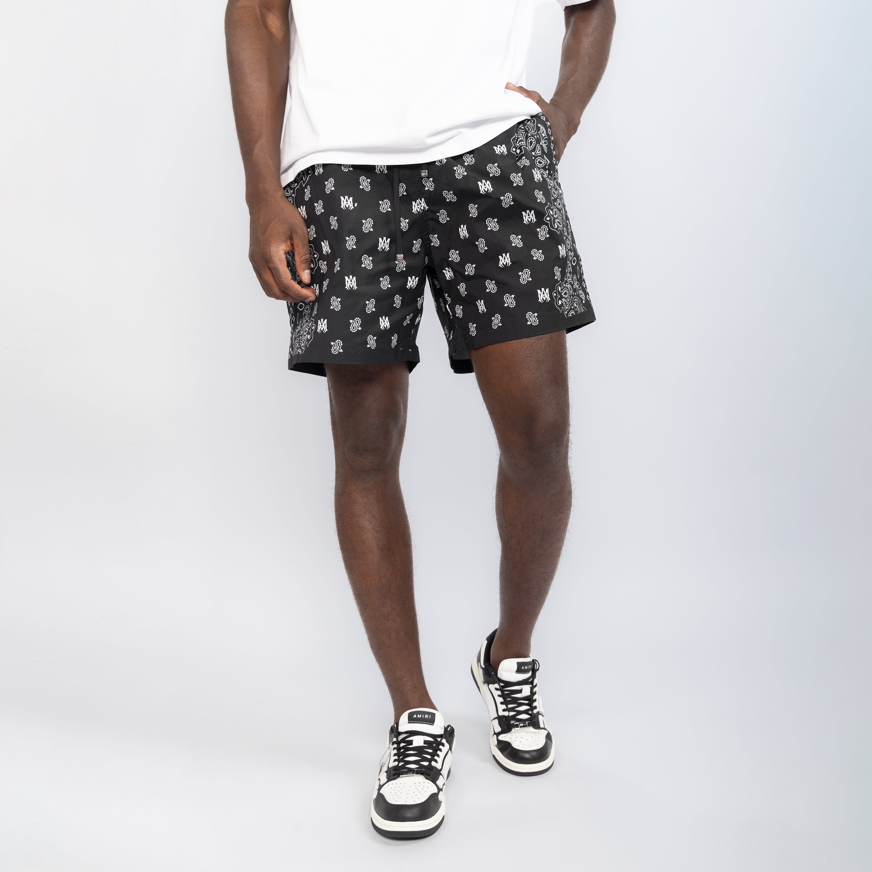 Pantaloneta Negra AMIRI Amiri Monogram