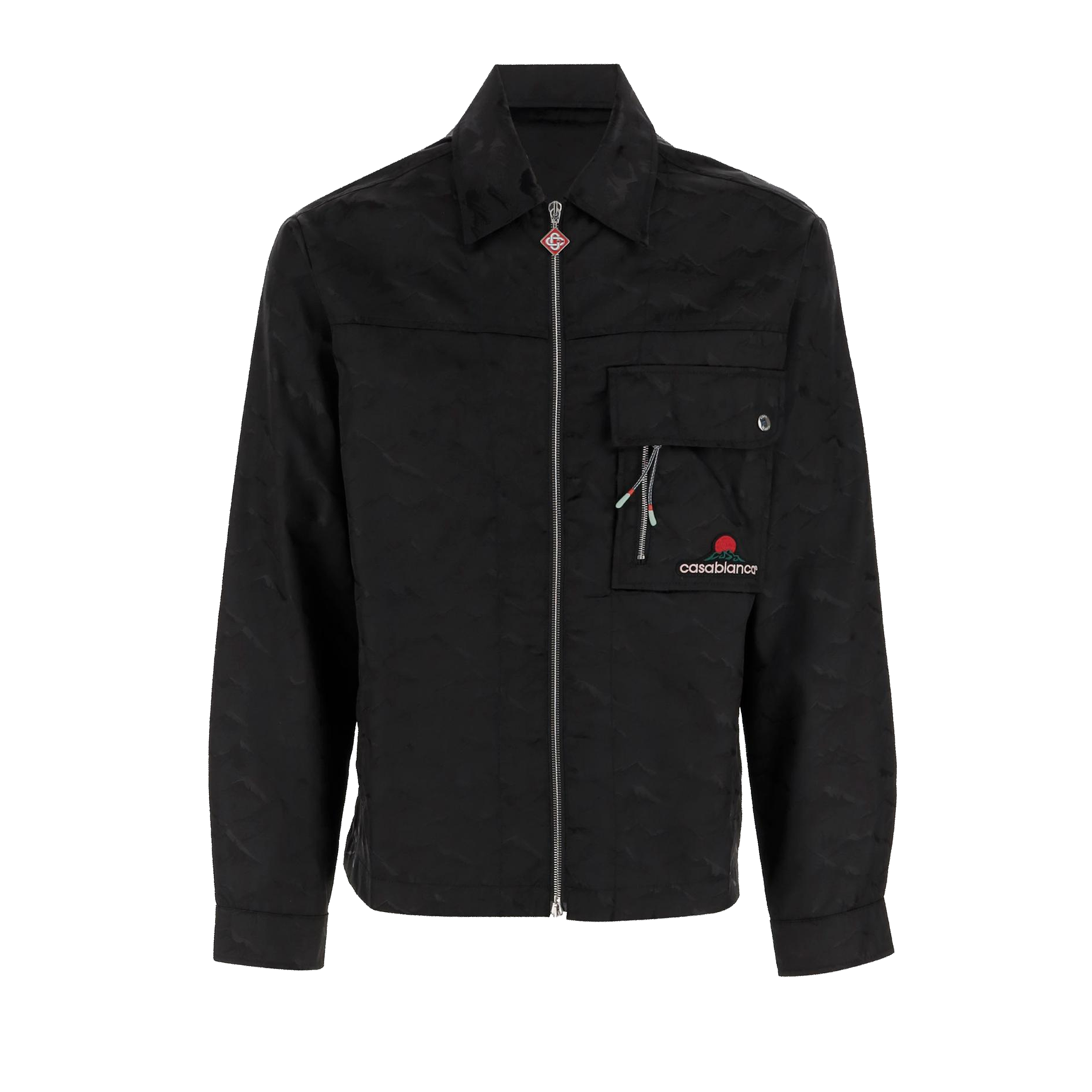 Camisa Negra Casablanca Mountain Camo Zip