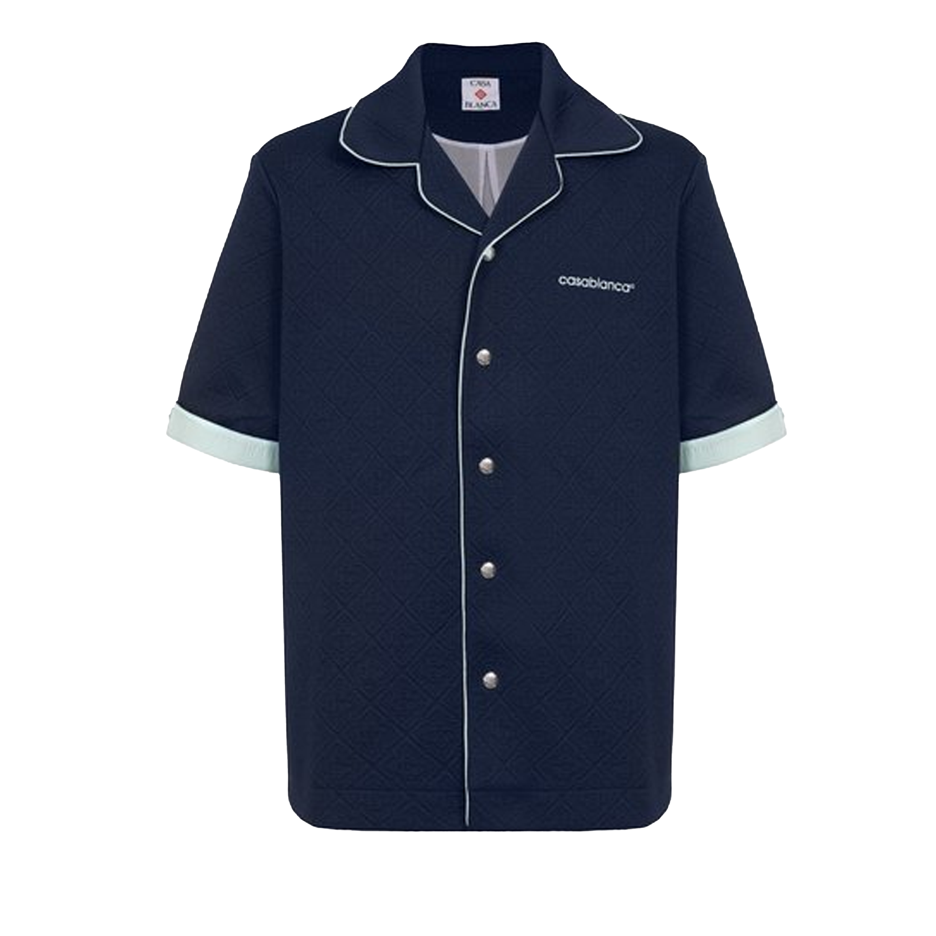 Camisa Azul Casablanca Jacquard