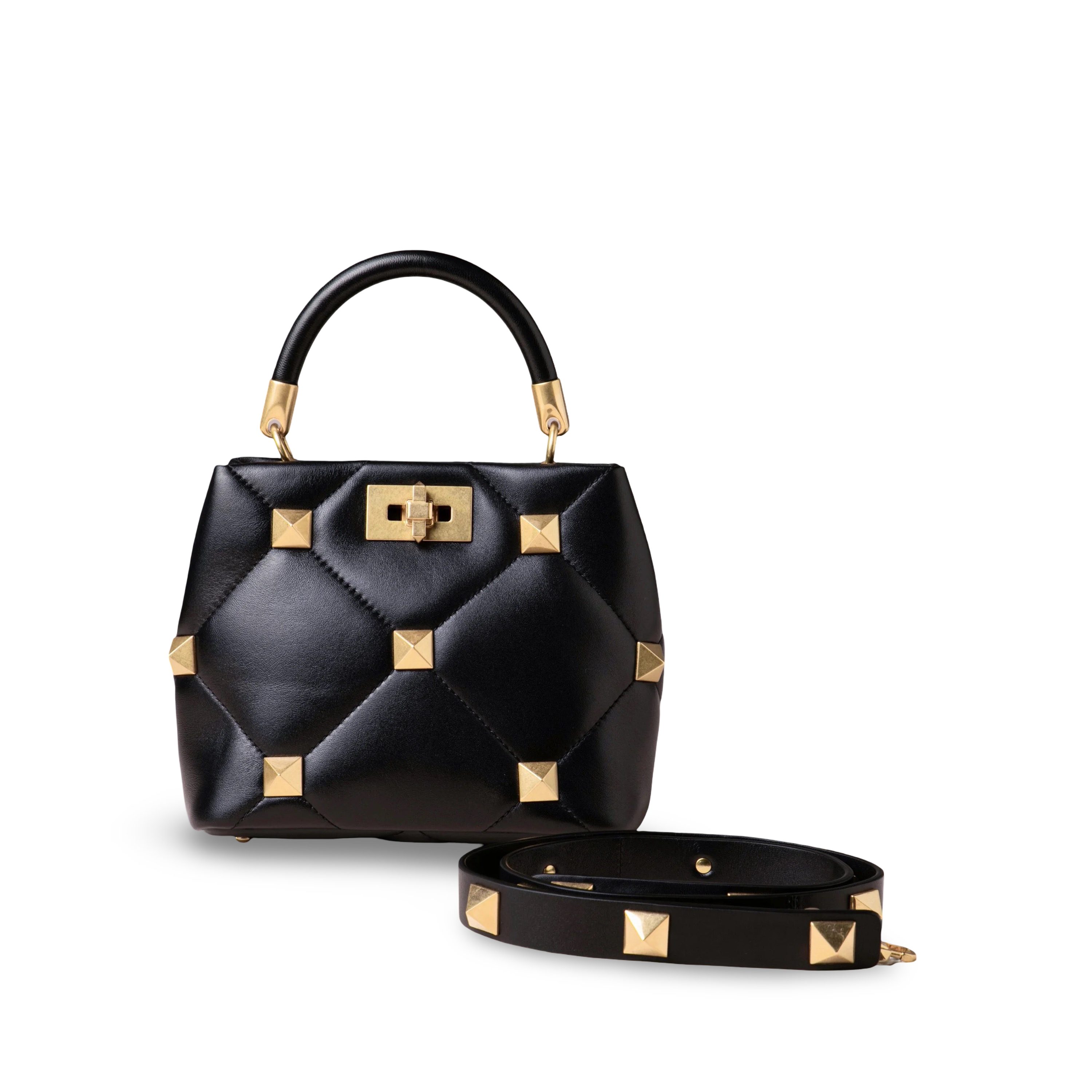 Bolso Negro Valentino Roman Stud