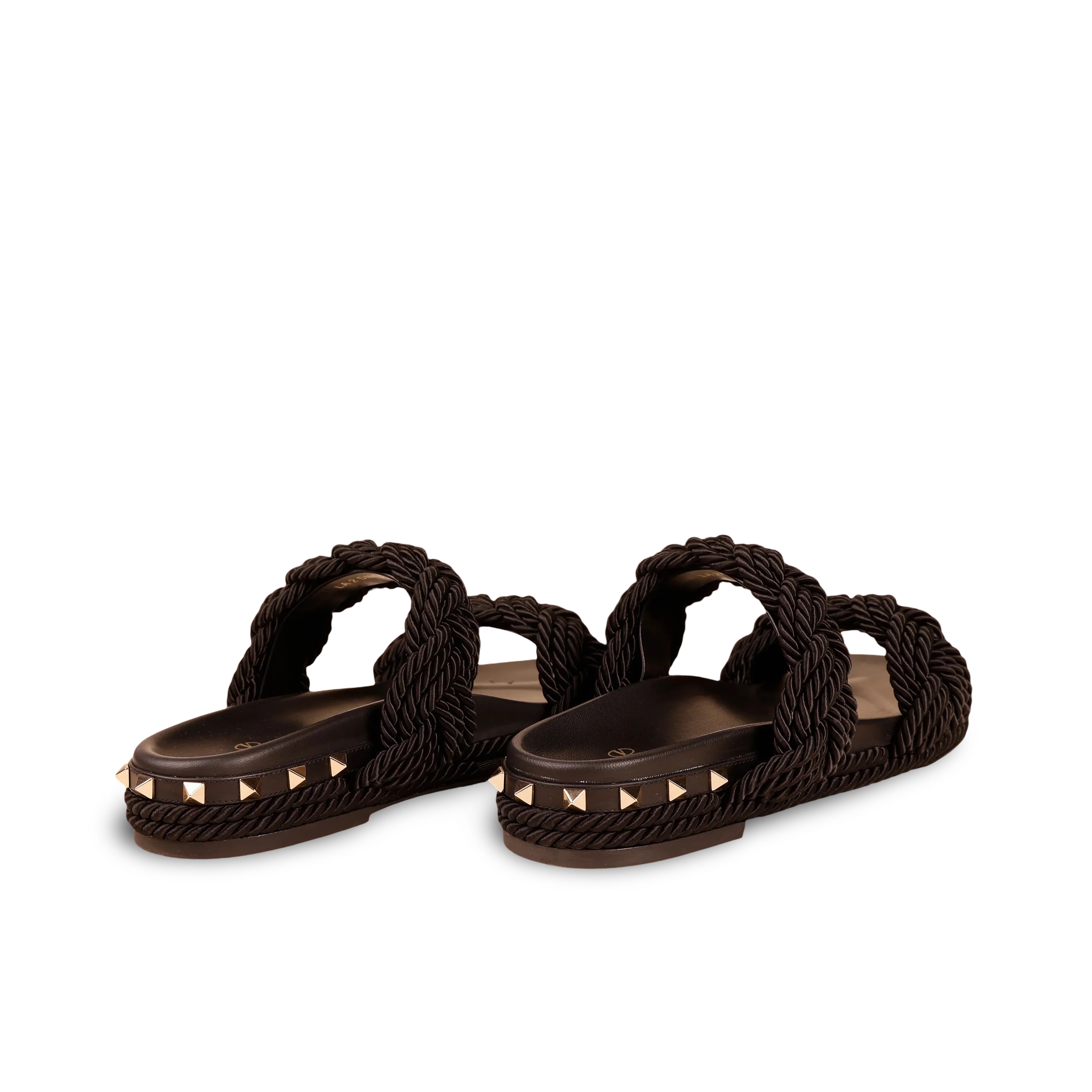 Sandalias Negras Valentino Rockstud Toe