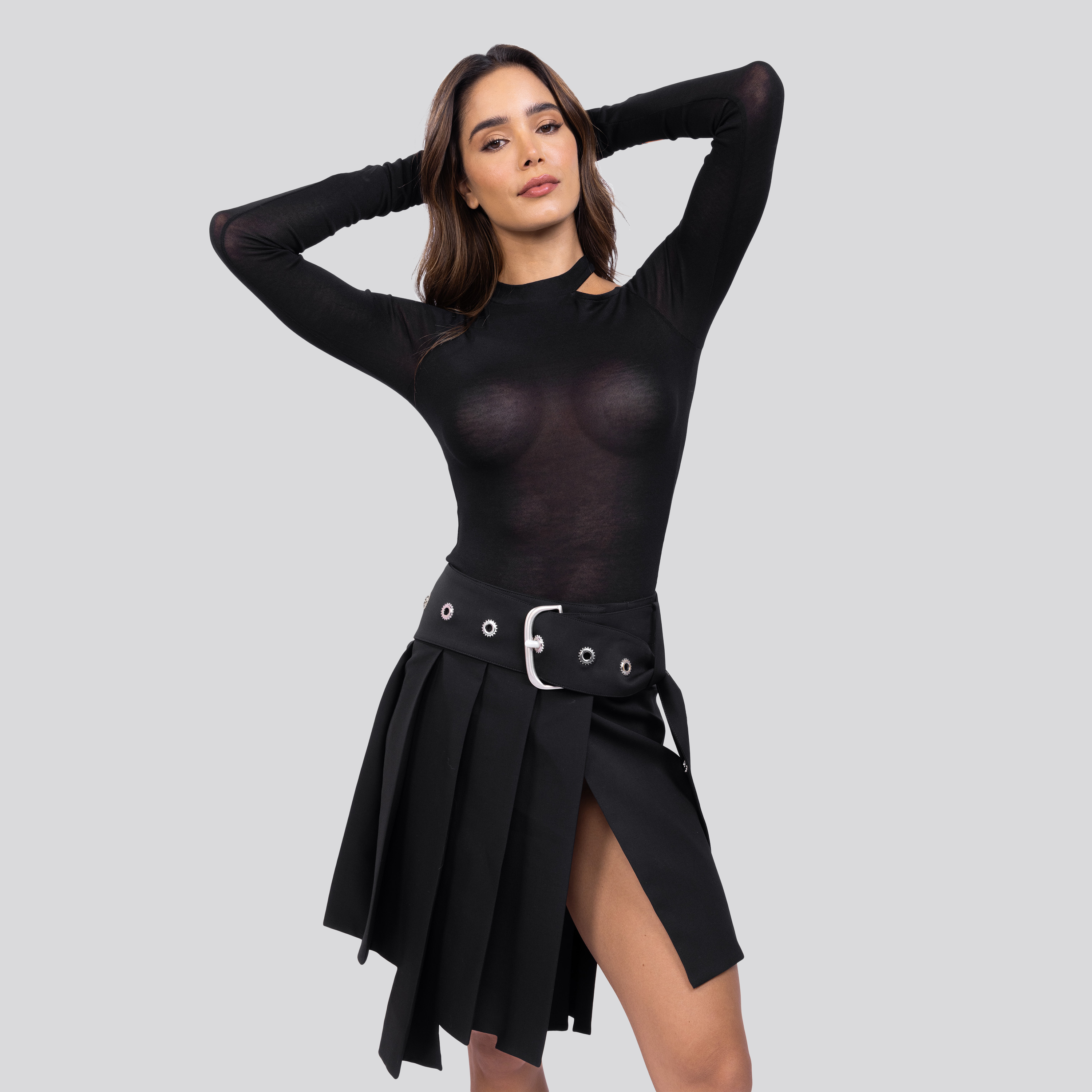 Falda Negra Off-White WO Blend Pleated Asym