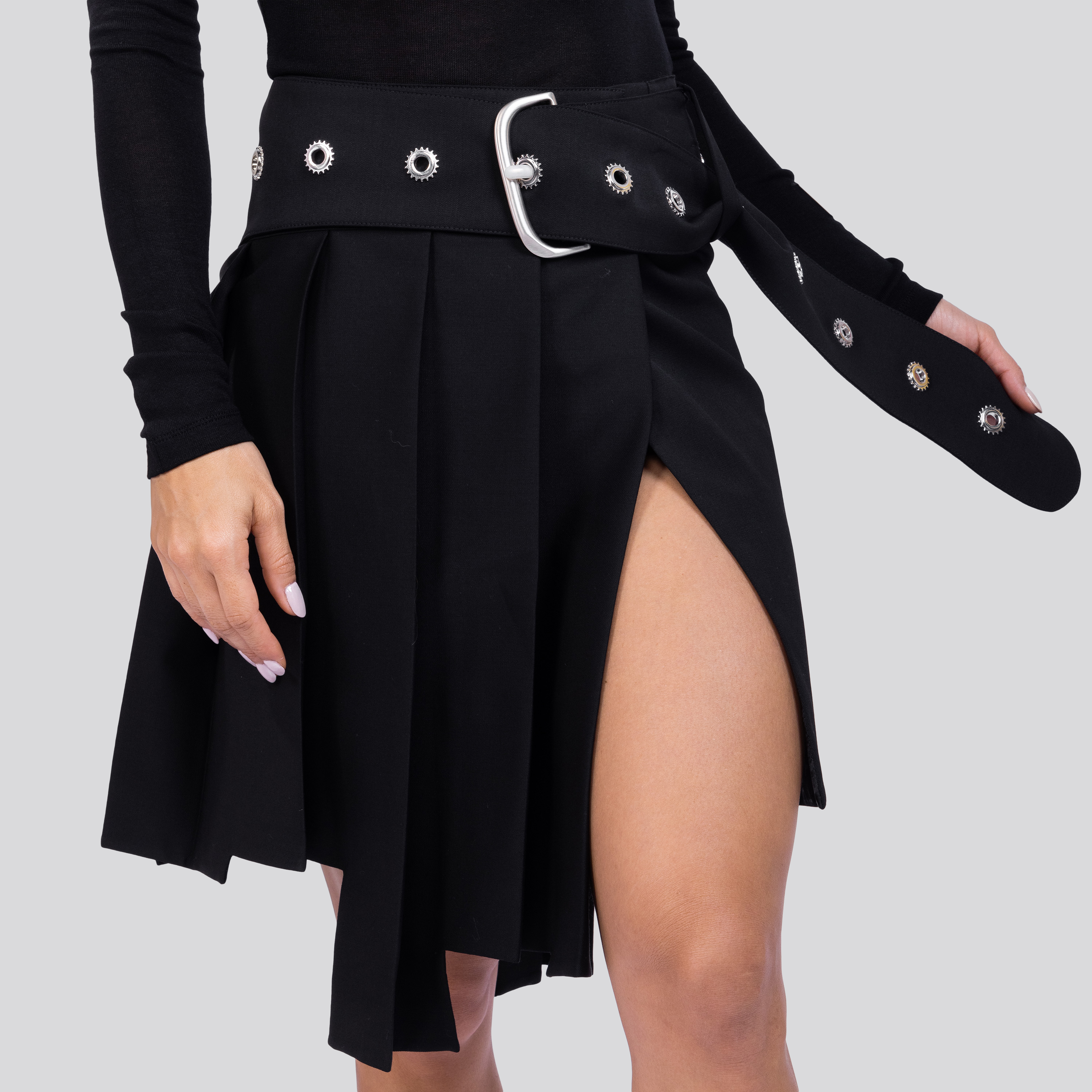 Falda Negra Off-White WO Blend Pleated Asym