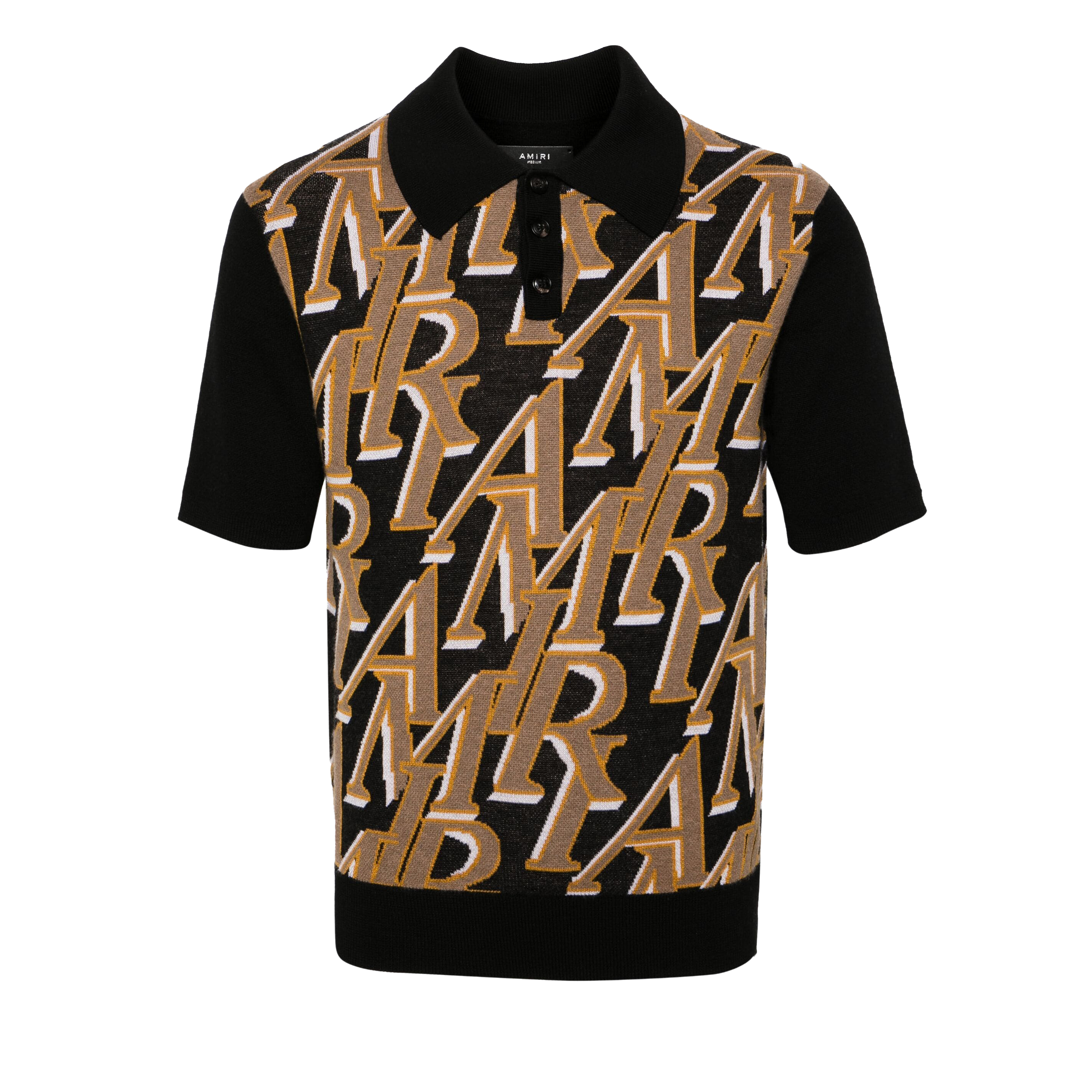 Camiseta Tipo Polo Negro AMIRI Repeat