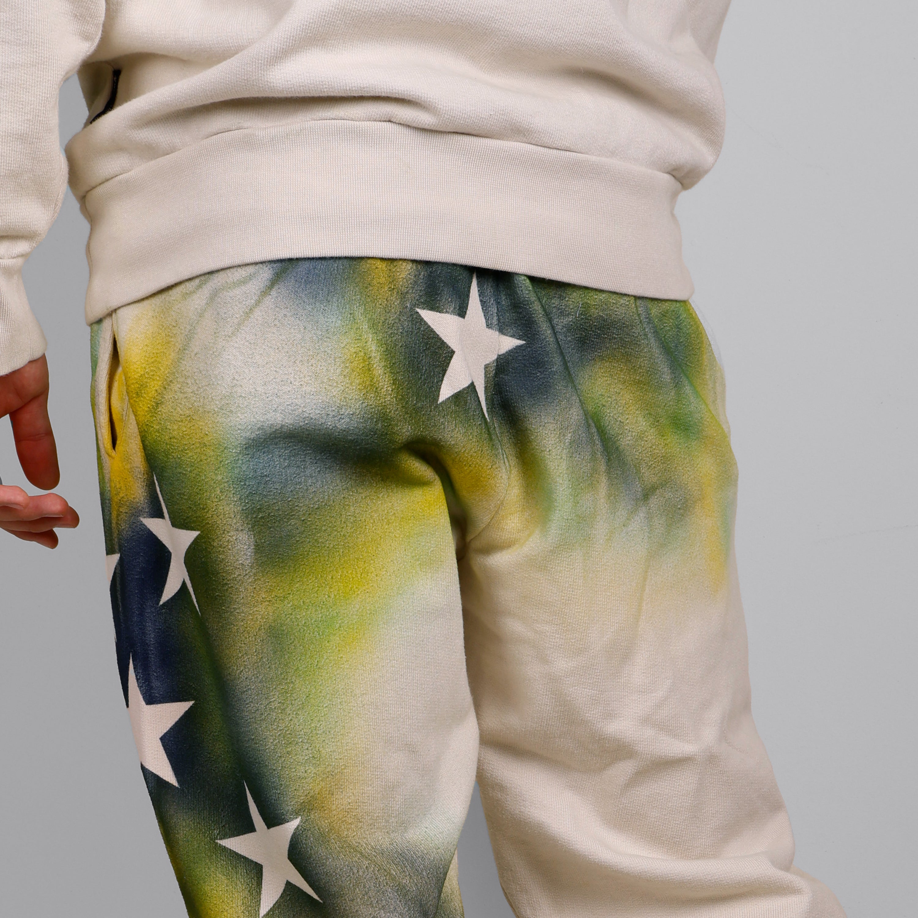 Jogger Blanco Multicolor Ssprayed Stars Vint