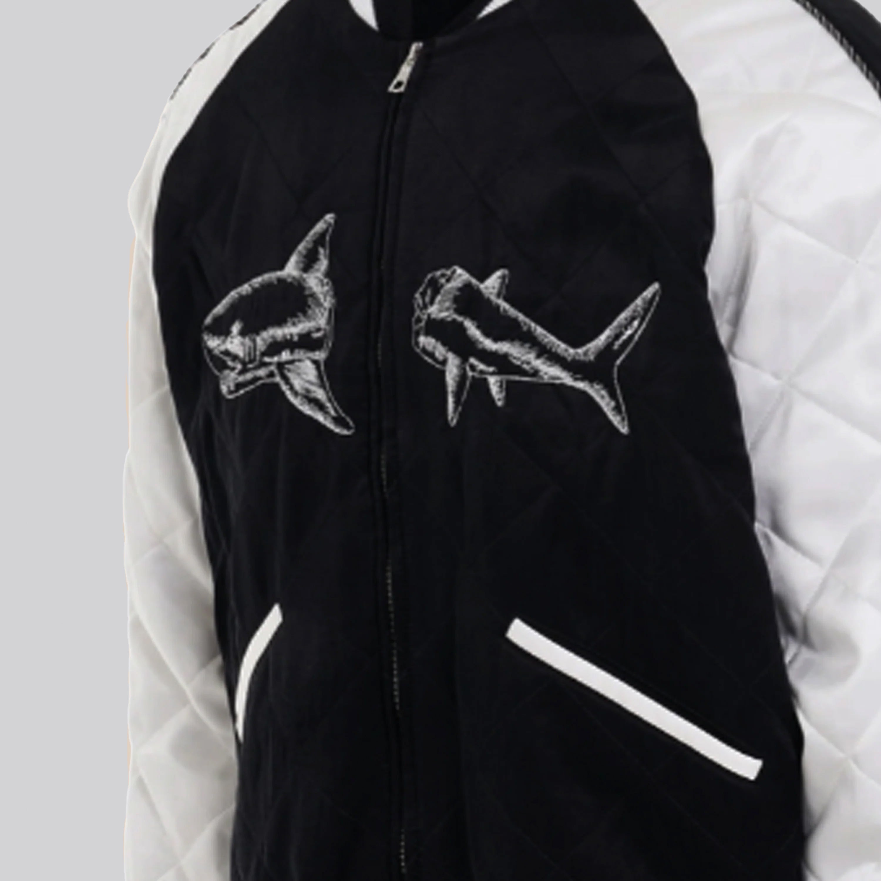 Chaqueta Broken Shark Sukajan Black White