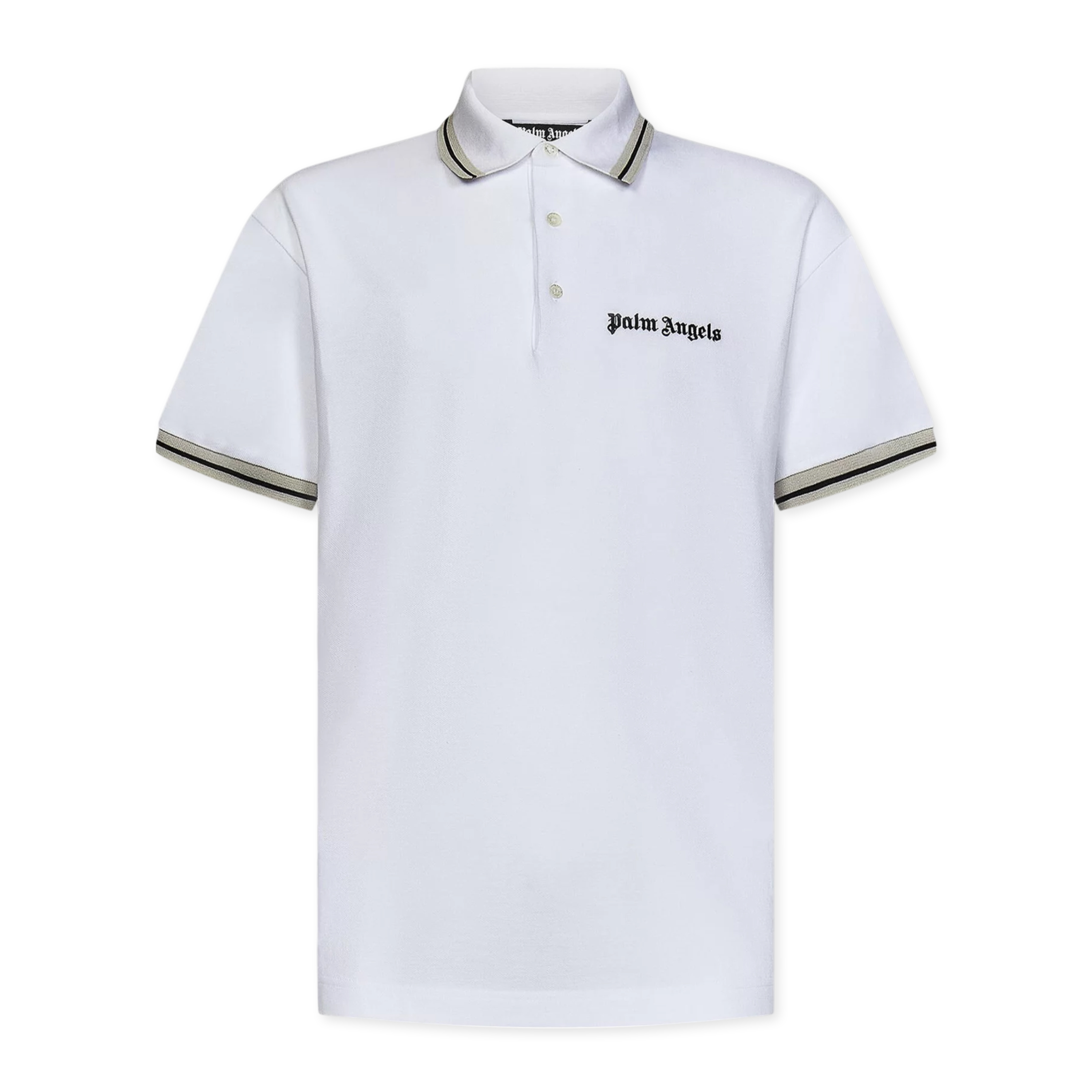 Camiseta Tipo Polo Blanco Palm Angels Classic Logo