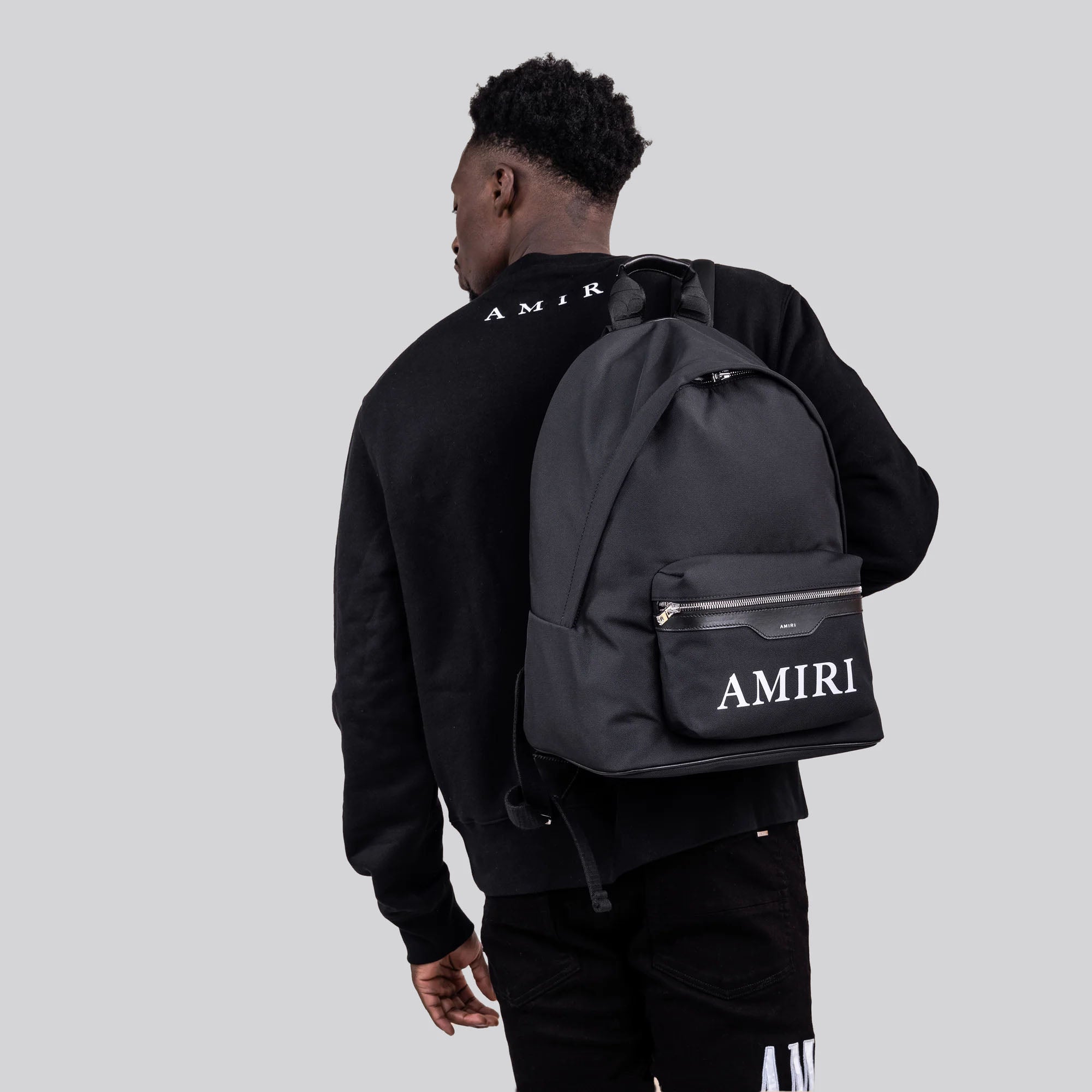 Morral Negra AMIRI Double Logo