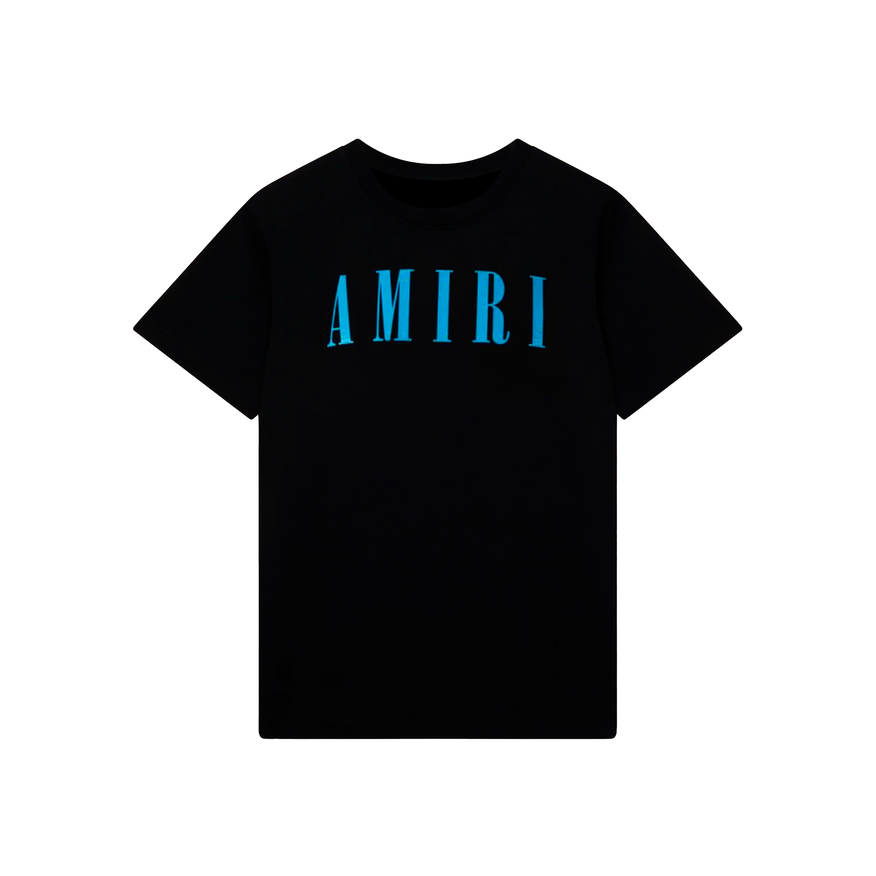 Camiseta Negra AMIRI Azul Logo