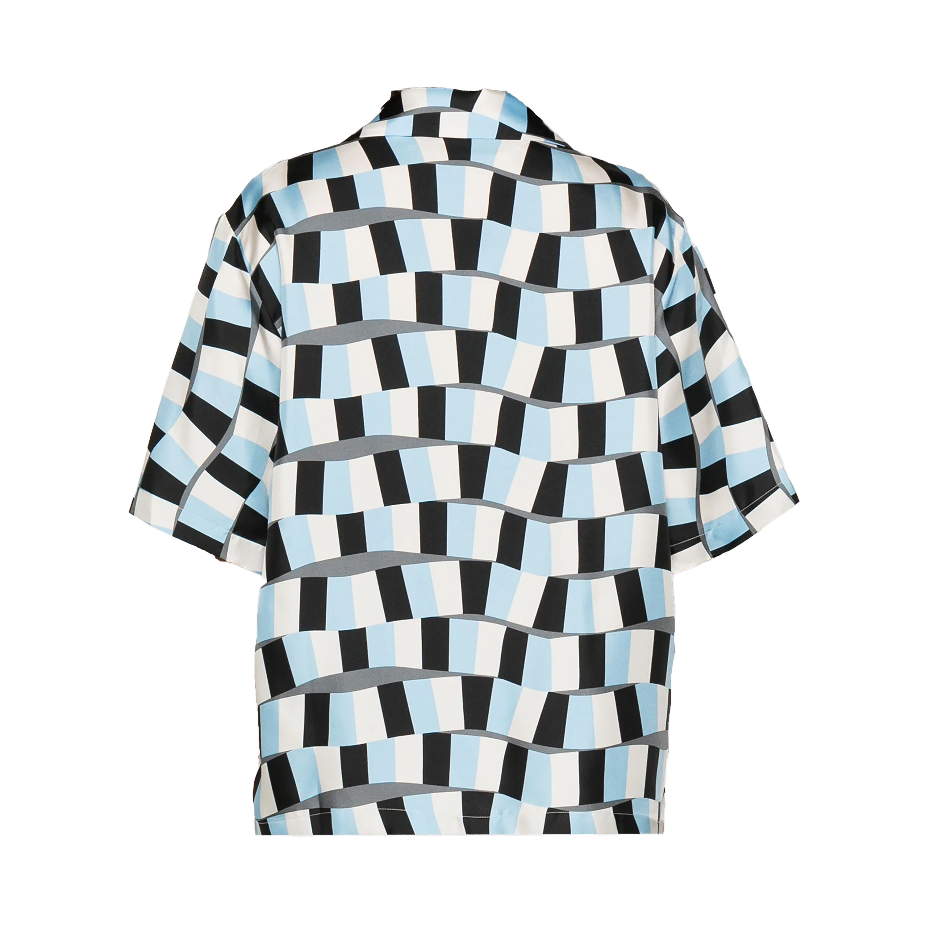 Camisa Celeste AMIRI Checkered Snake Bowling