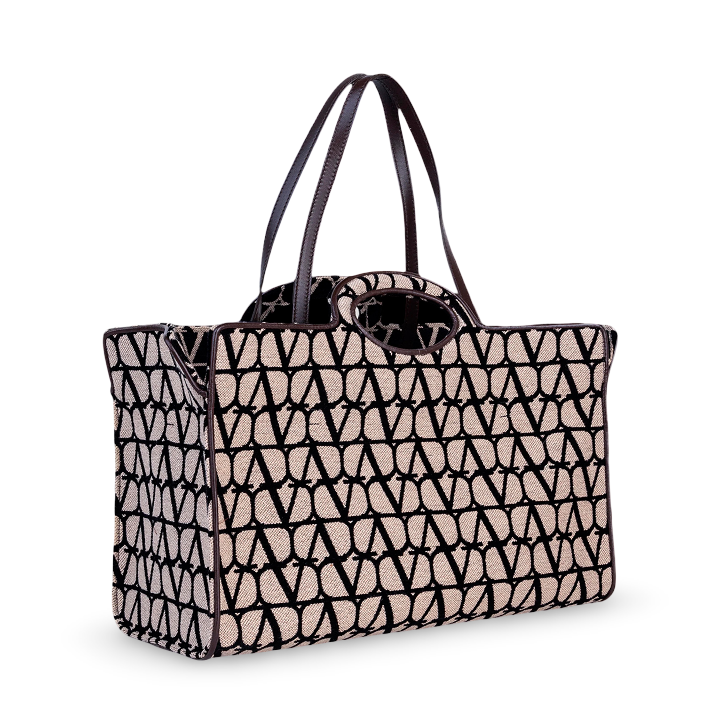 Cartera Beige Negro Valentino Iconographe