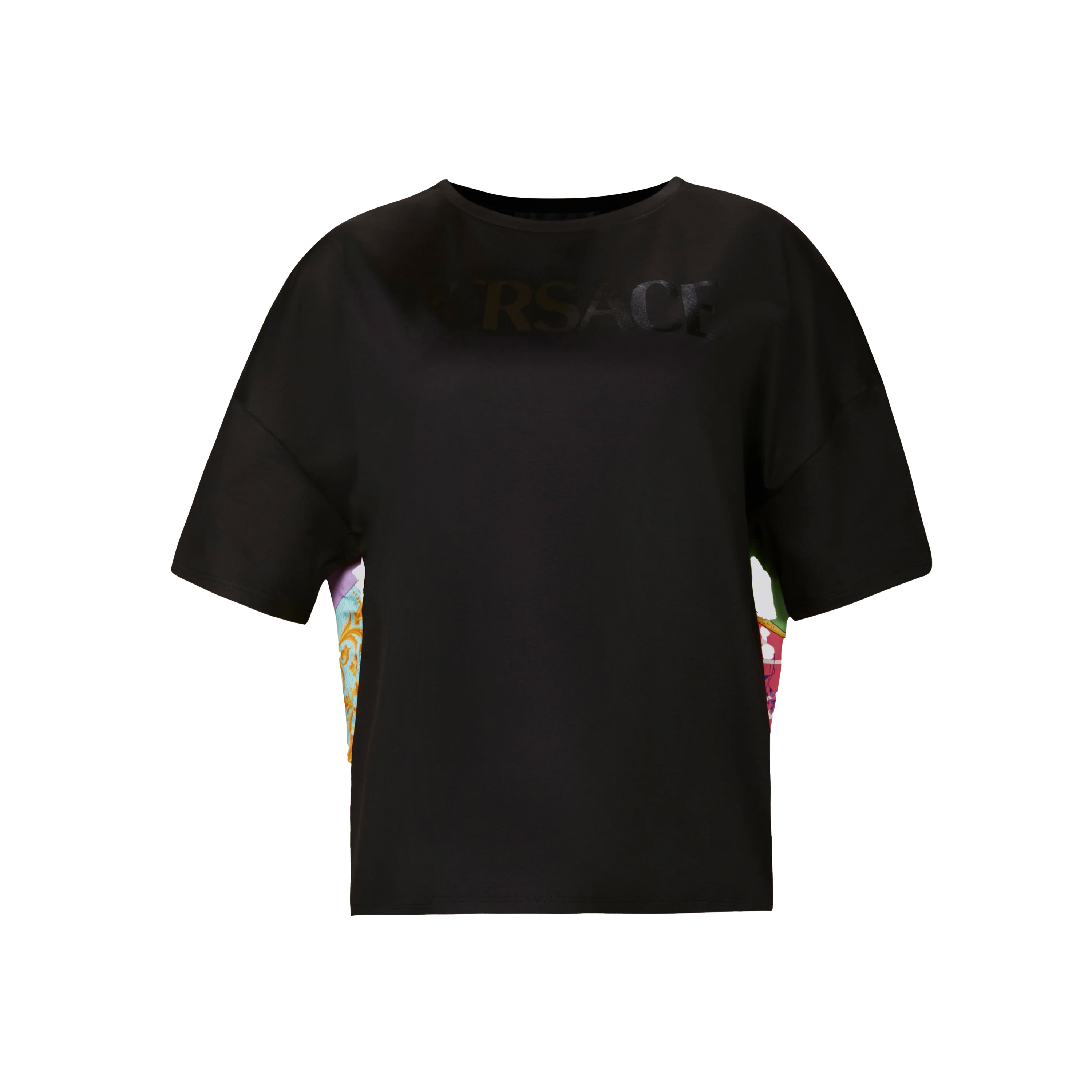 Camiseta Negra Versace Espalda Estampado Gráfico