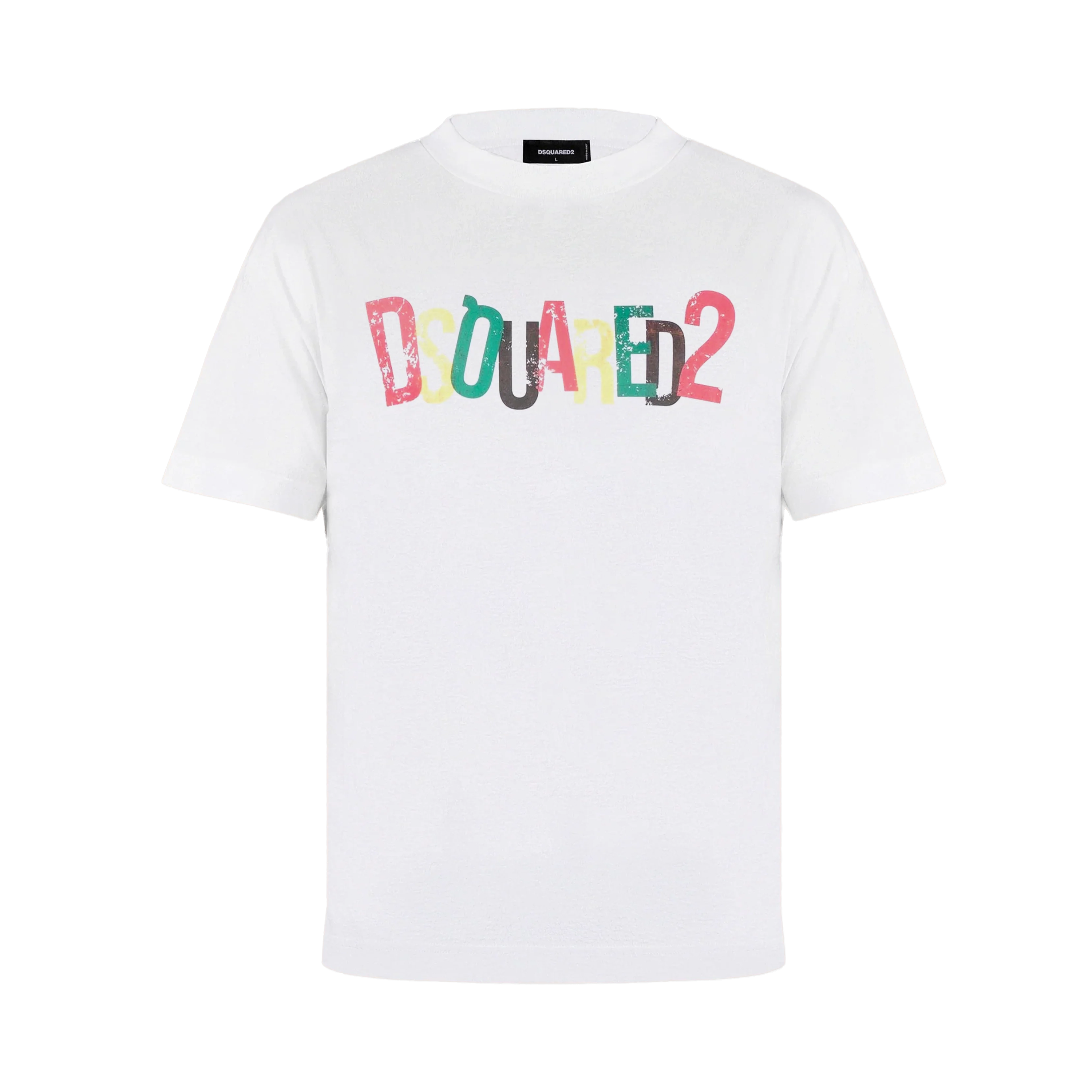 Camiseta Blanca Dsquared2 Multicolor Logo