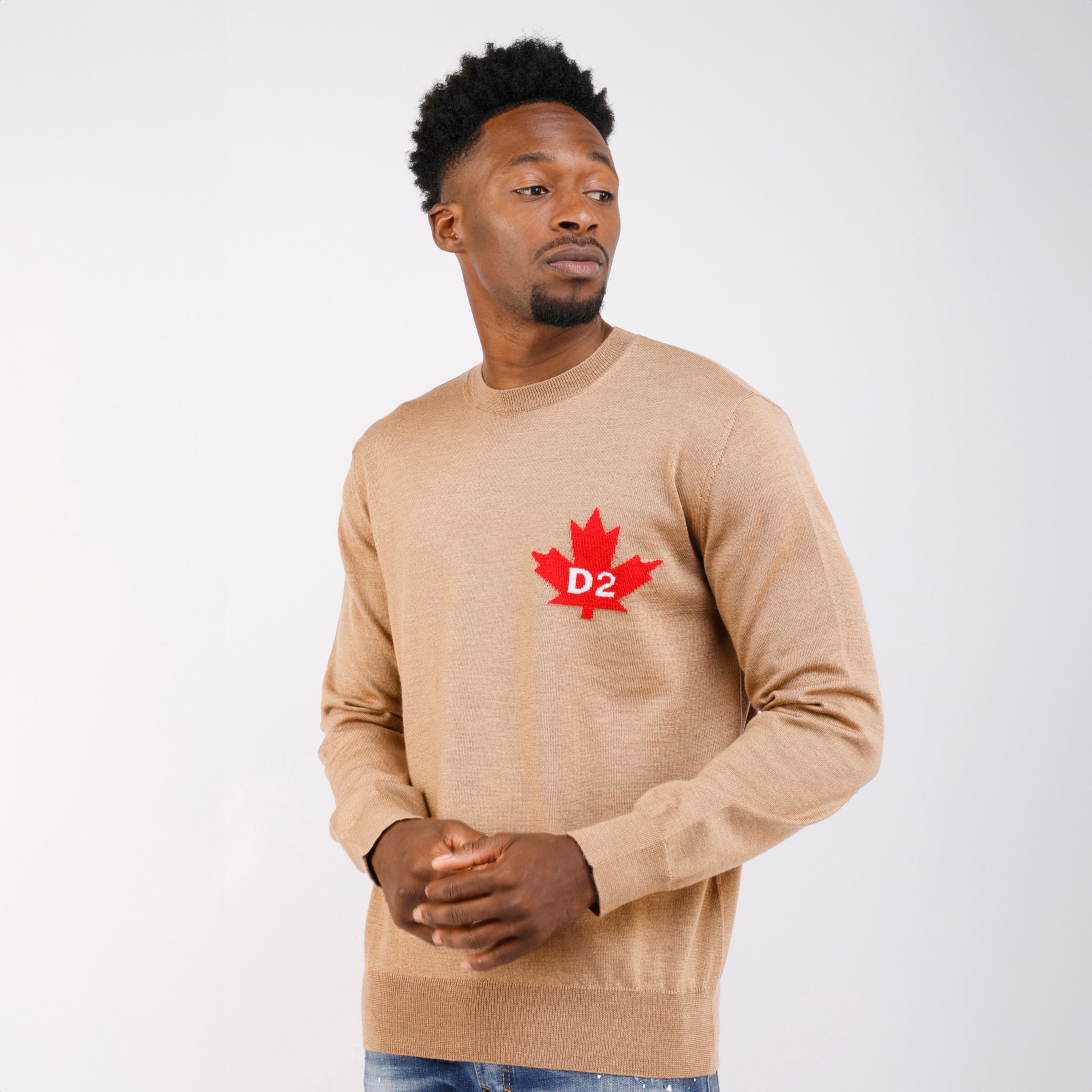 Suéter Beige Dsquared2 D2 Leaf