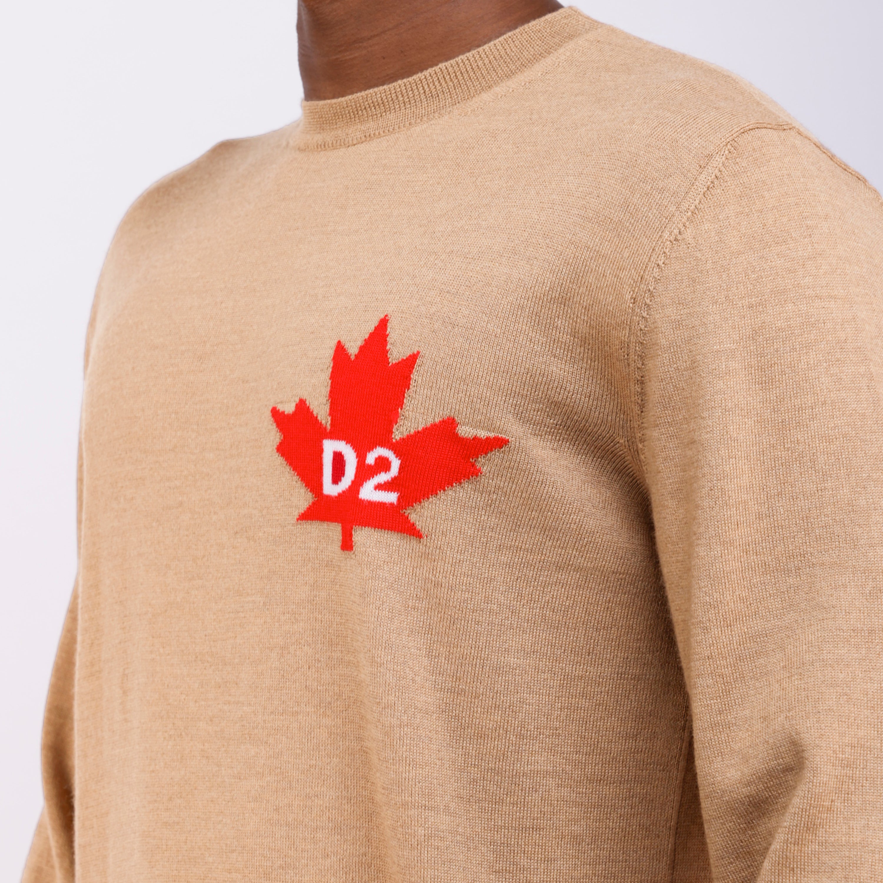 Suéter Beige Dsquared2 D2 Leaf
