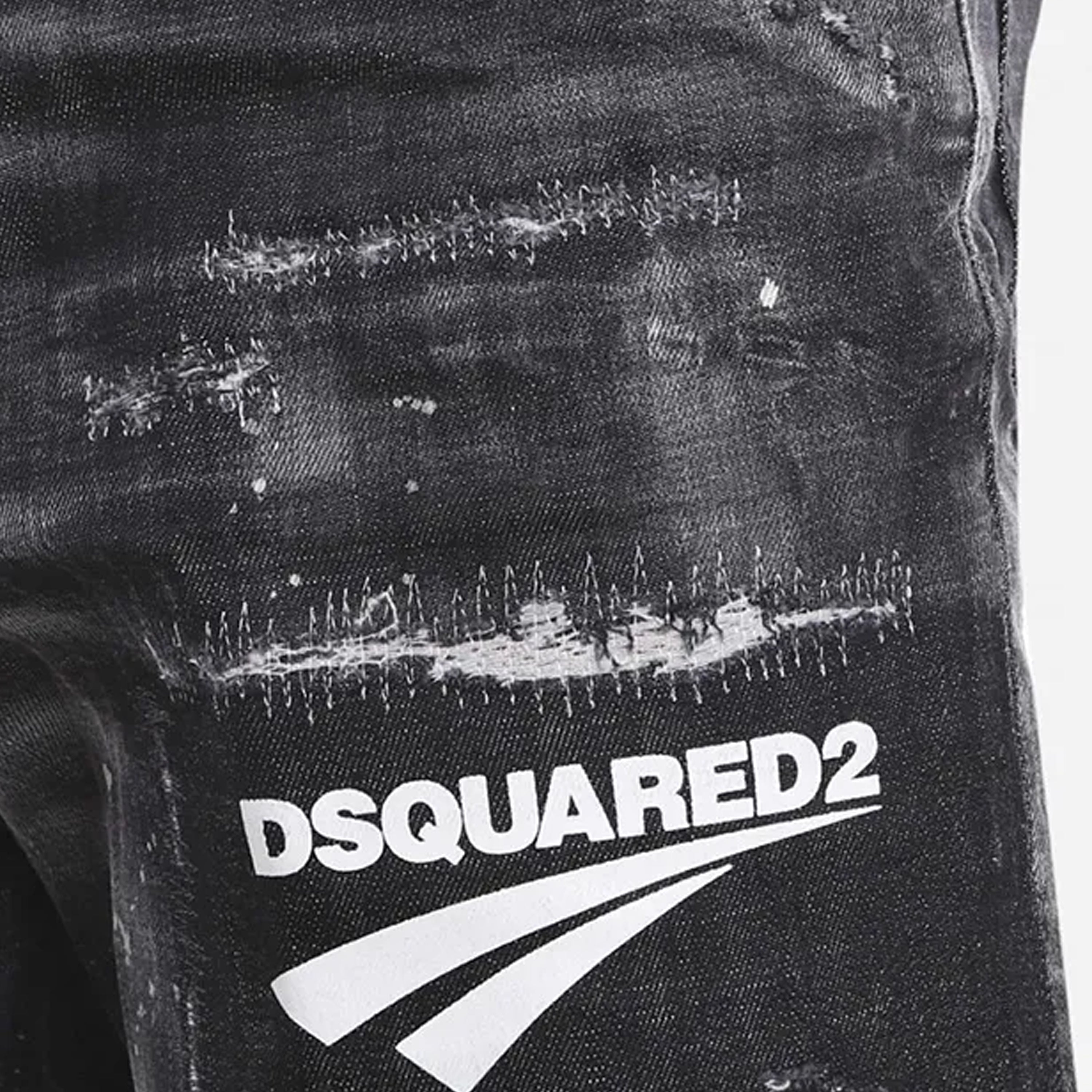 Bermuda Negra Dsquared2 Patch Logo