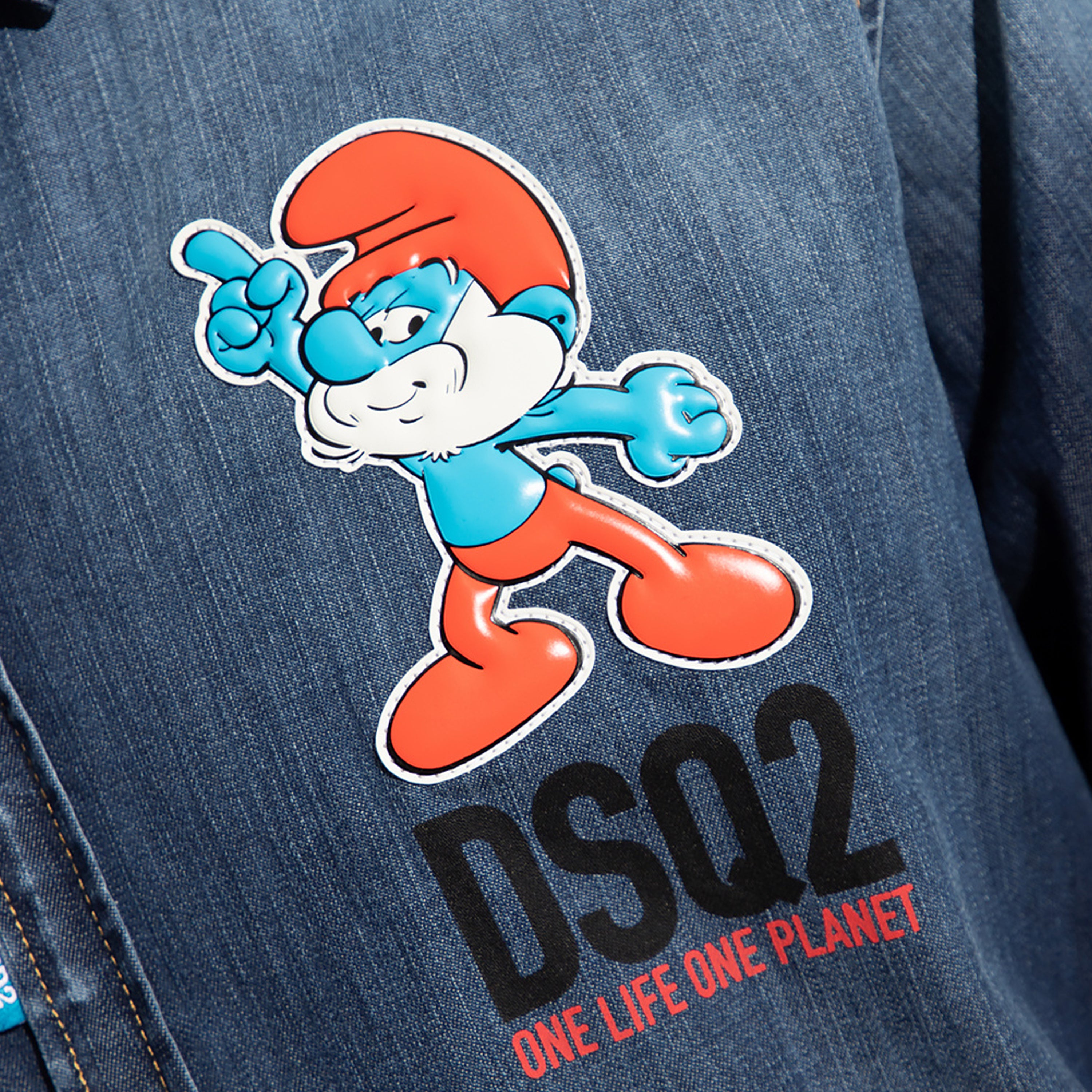 Camisa Denim Dsquared2 Smurfs