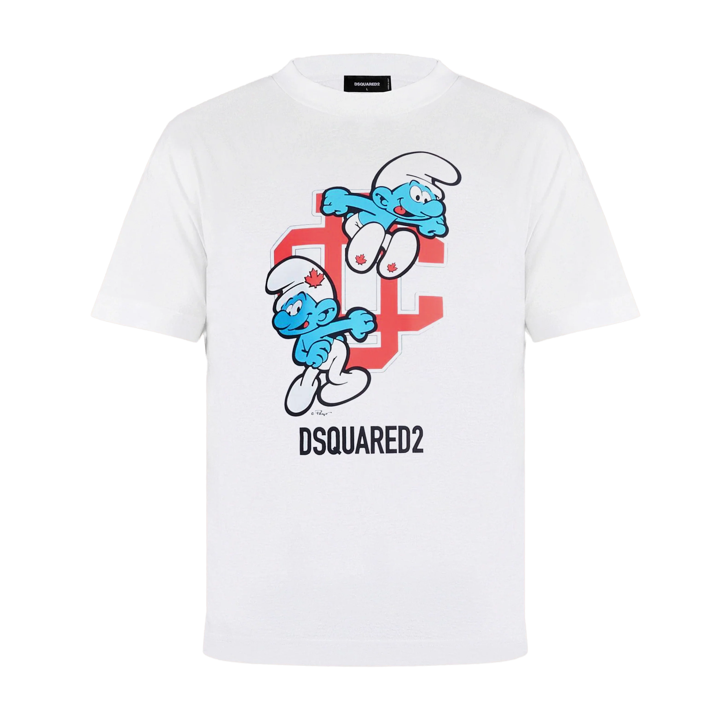 Camiseta Blanca Dsquared2 Double Smurfs