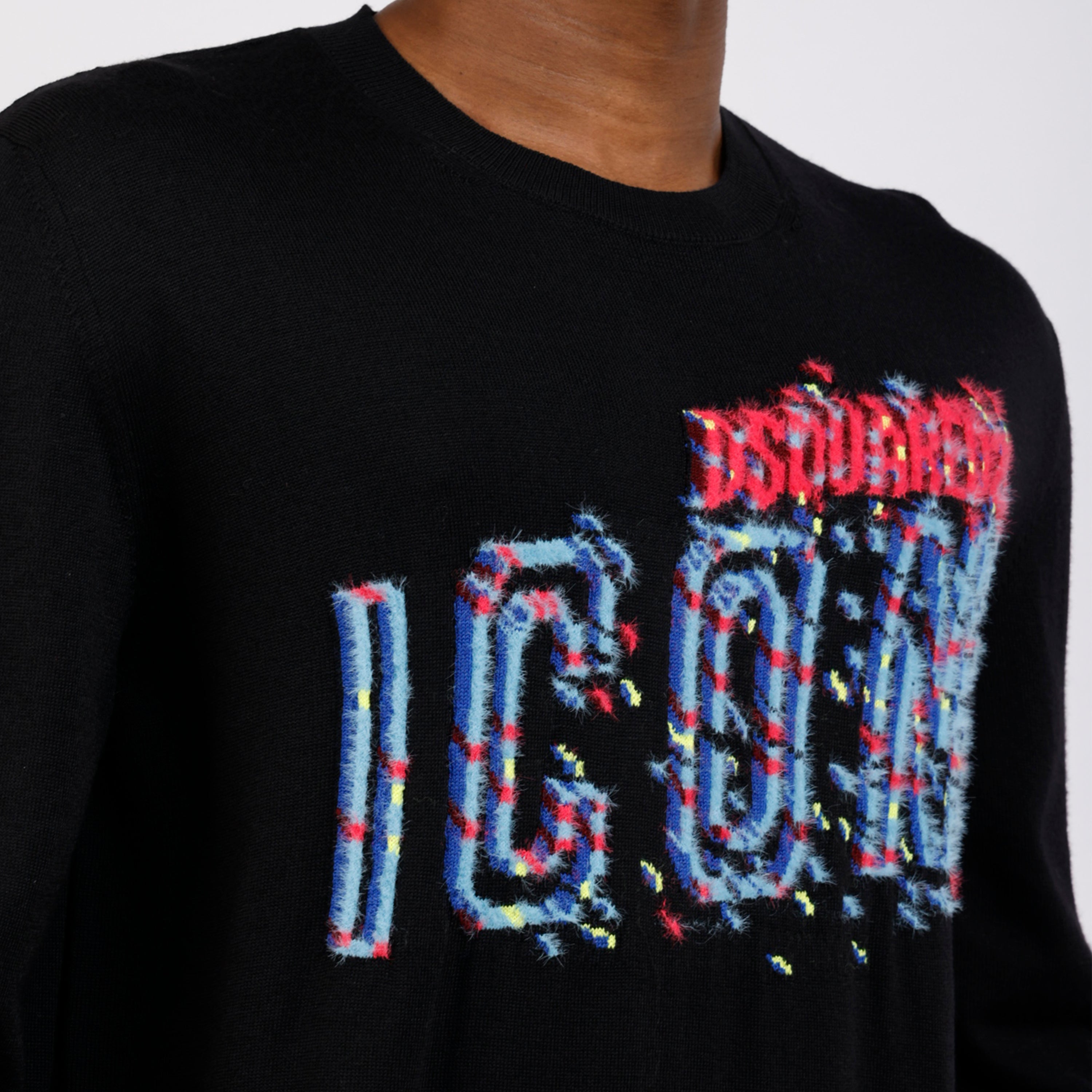 Buzo Negro Dsquared2 Icon Intarsia