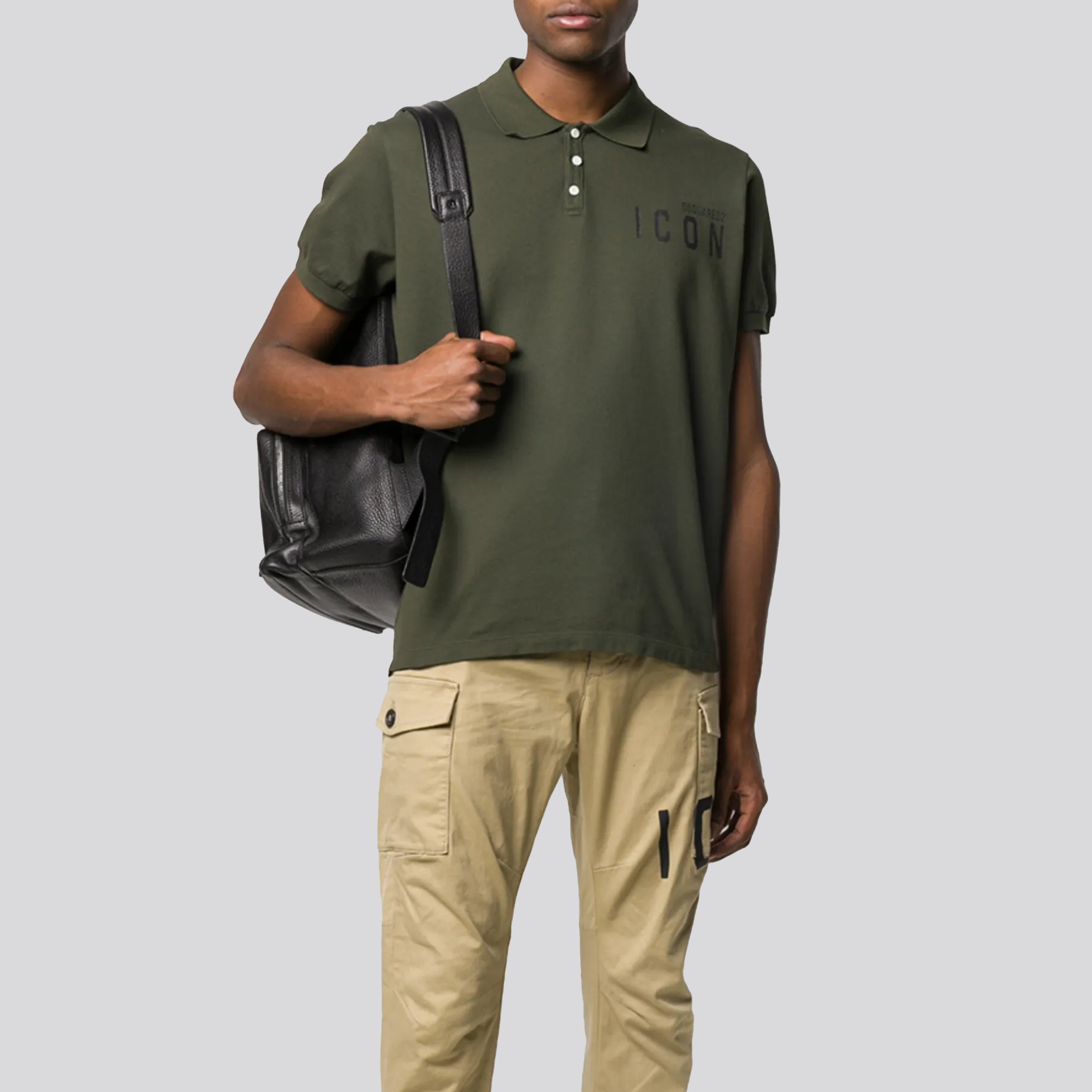 Pantalón Beige Dsquared2 Icon Print