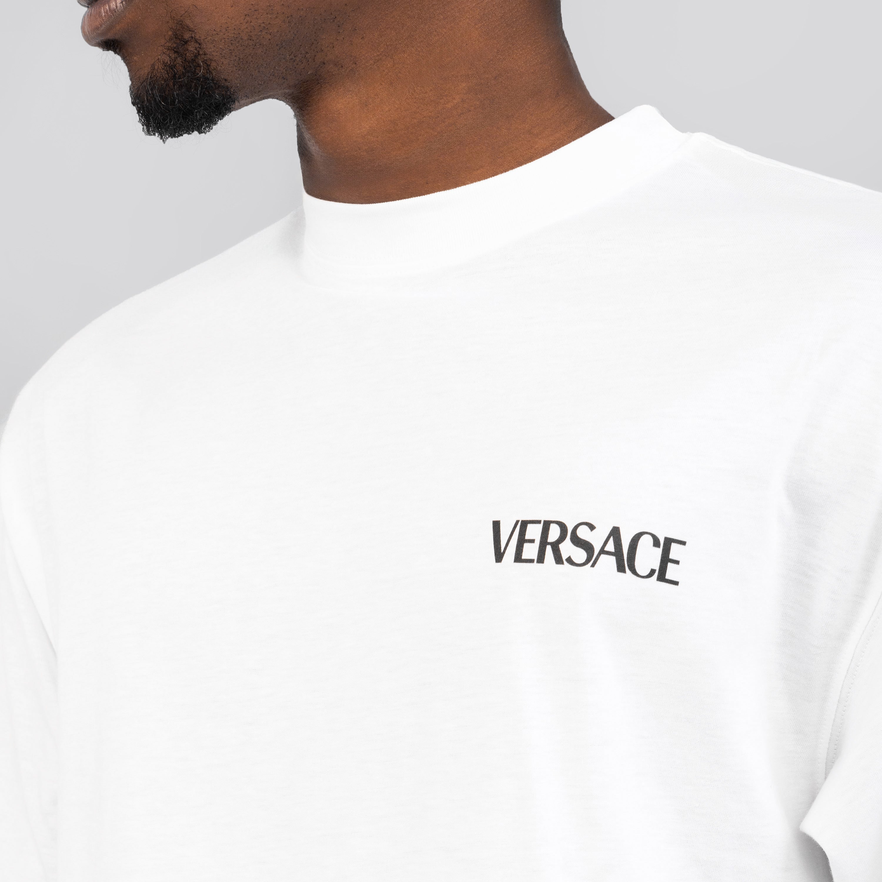 Camiseta Blanca Versace Back Columns