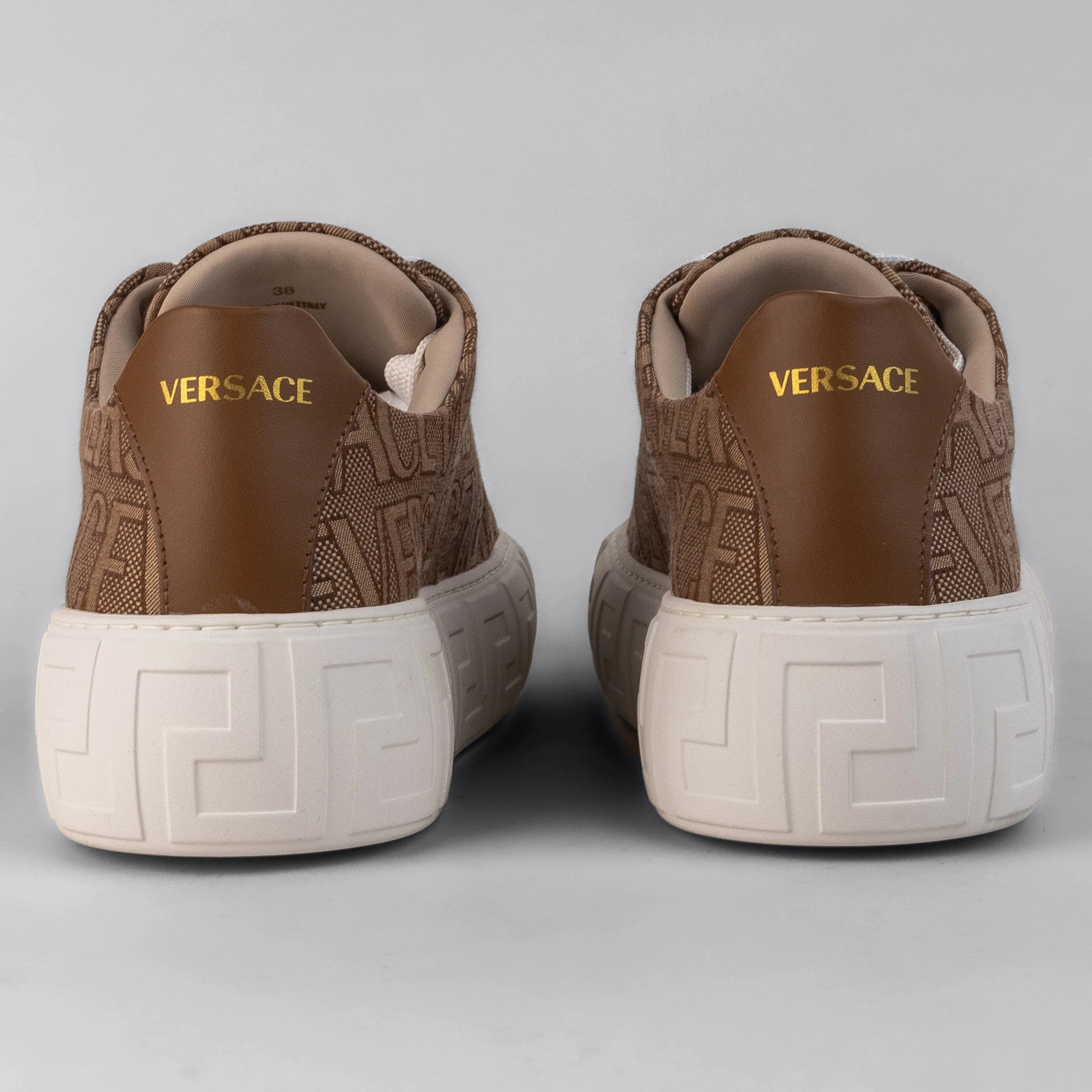 Sneakers Beige Versace Allover Greca