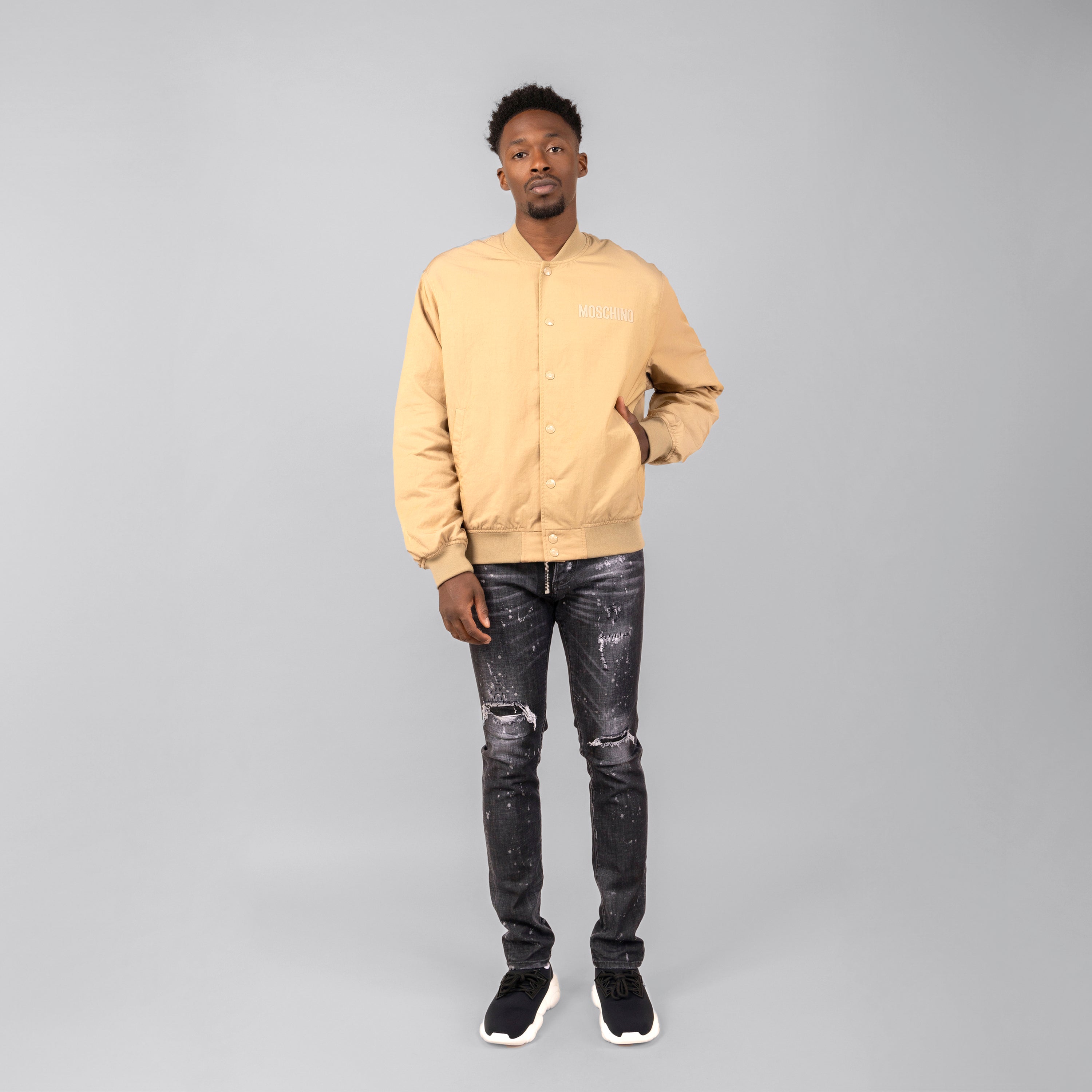 Chaqueta Beige Moschino Couture Logo