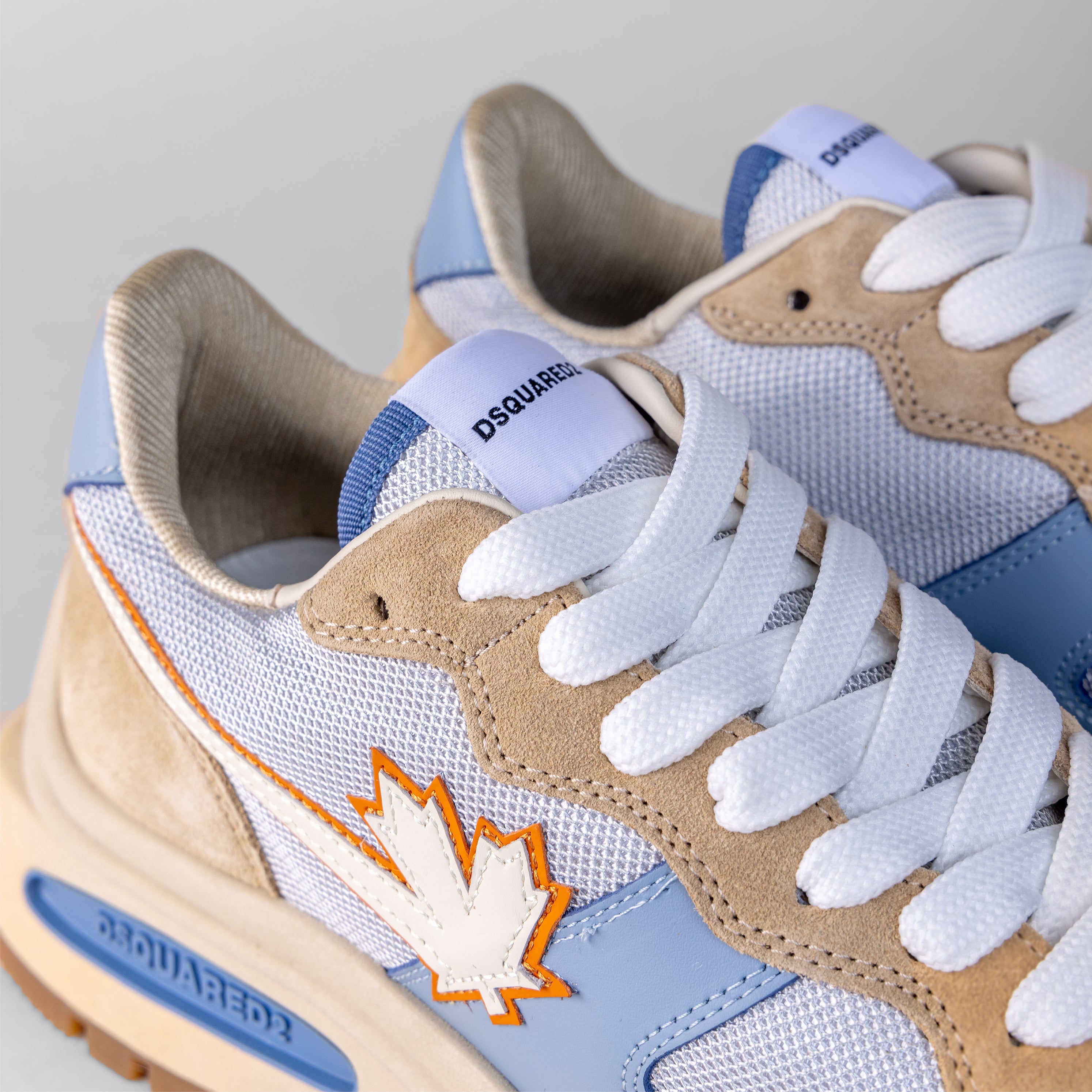 Sneakers Beige Azul Dsquared2 Panelled Bubble