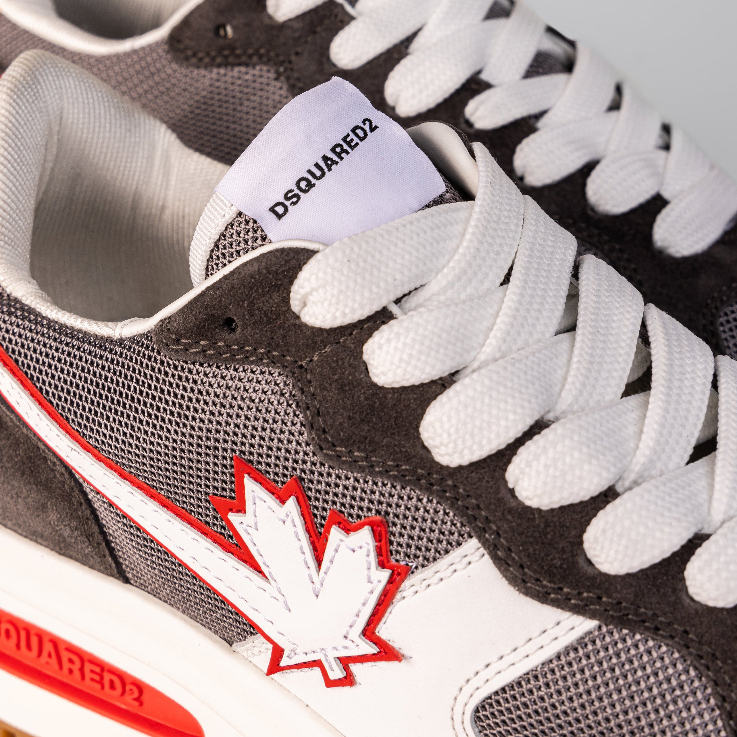 Sneakers Gris Rojo Dsquared2 Panelled Bubble