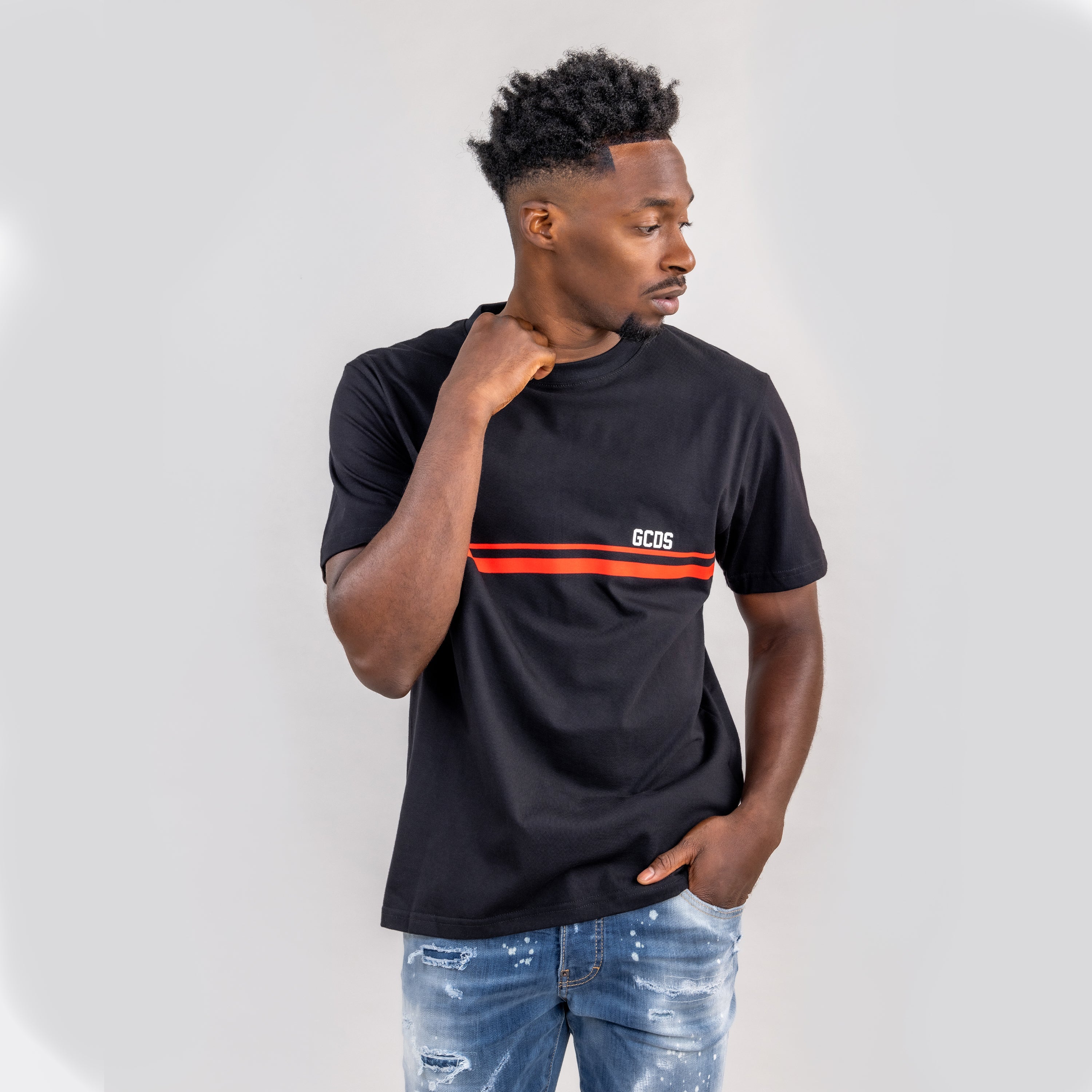 Camiseta Negra GCDS Logo