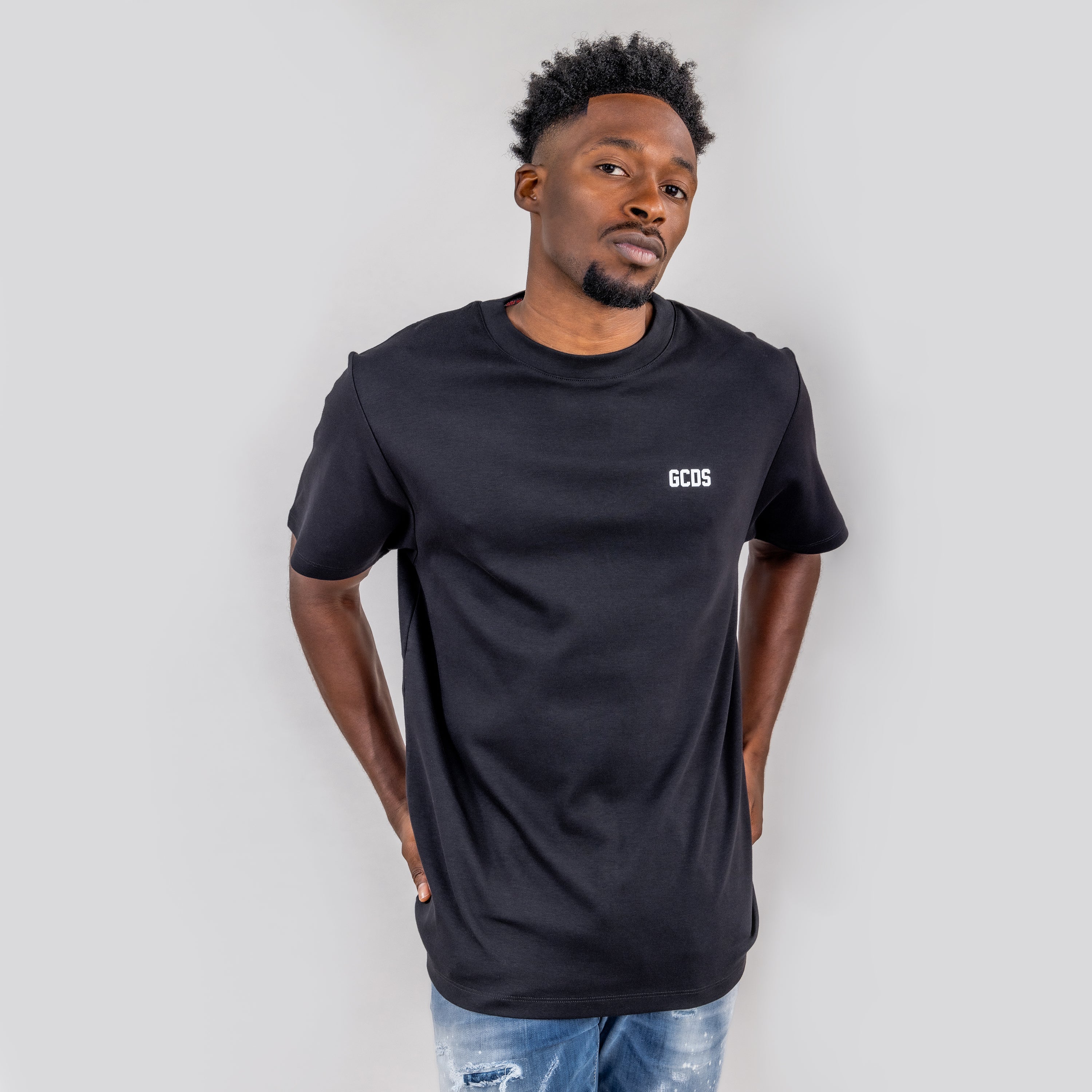 Camiseta Negra GCDS Logo
