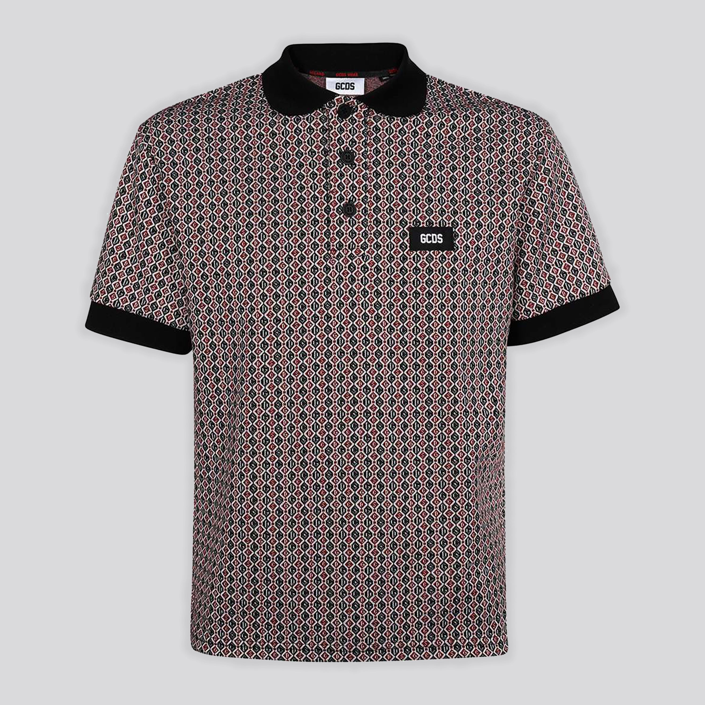 Camiseta Tipo Polo Multicolor GCDS Tag