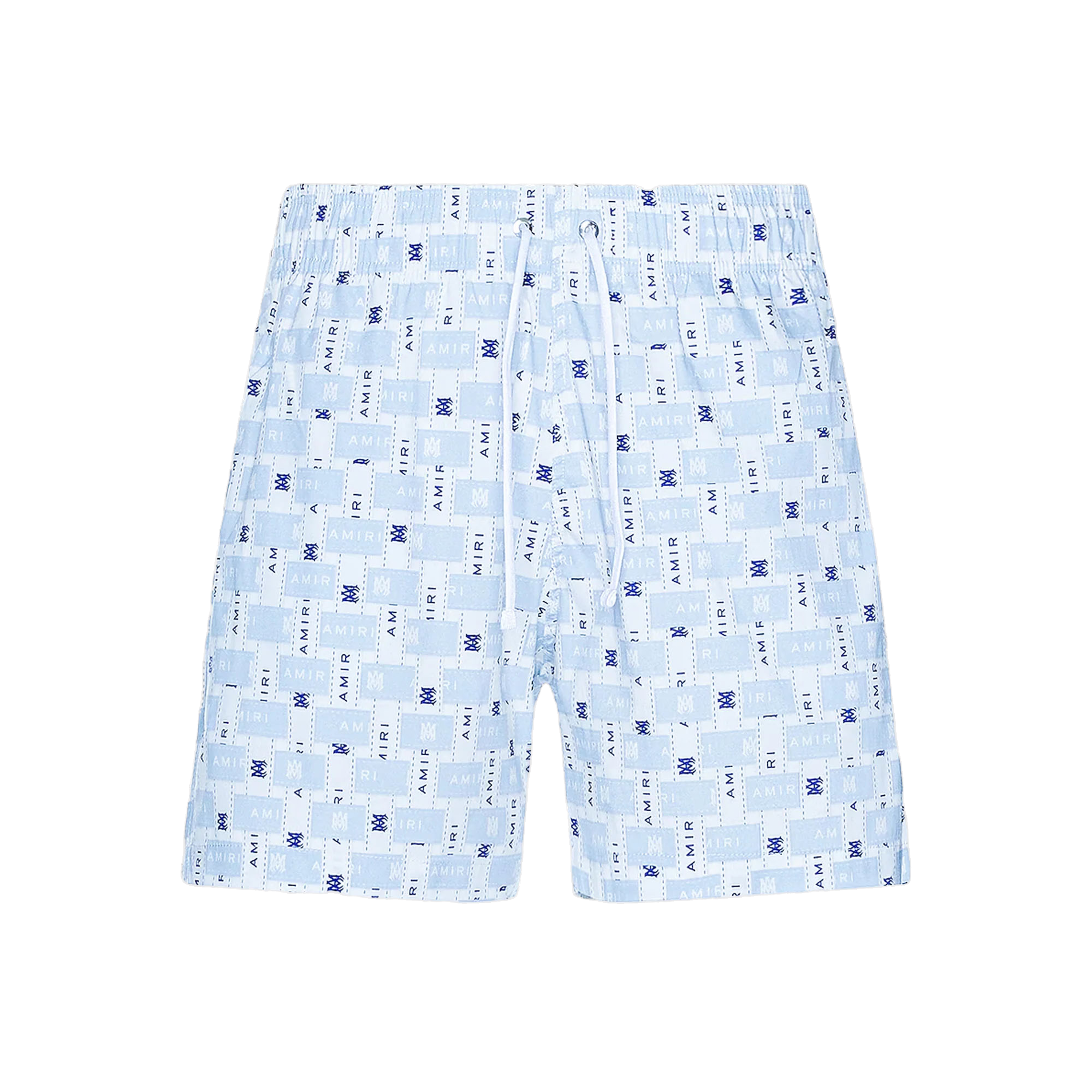 Pantaloneta Blanca AMIRI Azul Multilogo Print