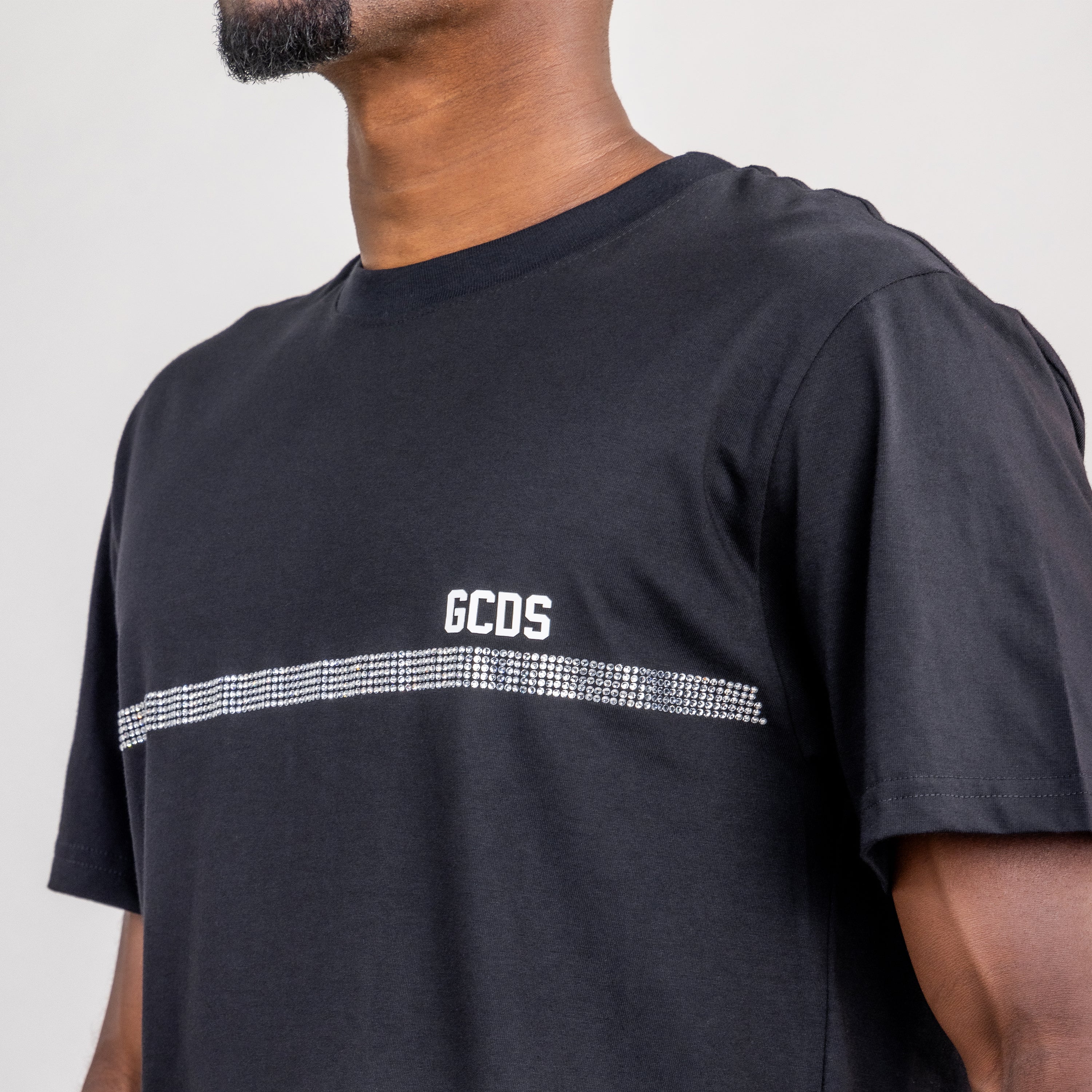 Camiseta Negra GCDS Crysral