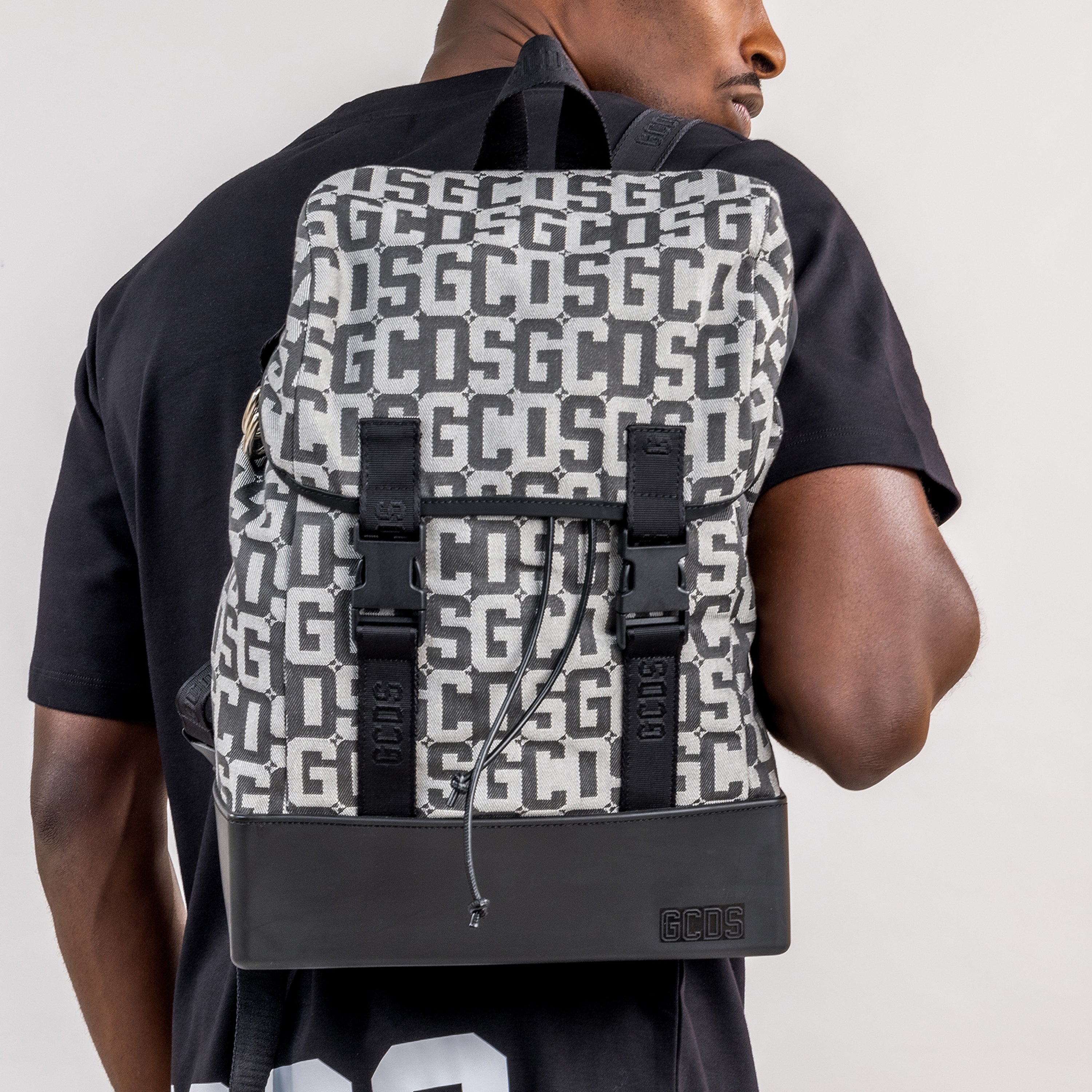 Mochila Gris GCDS Multilogo