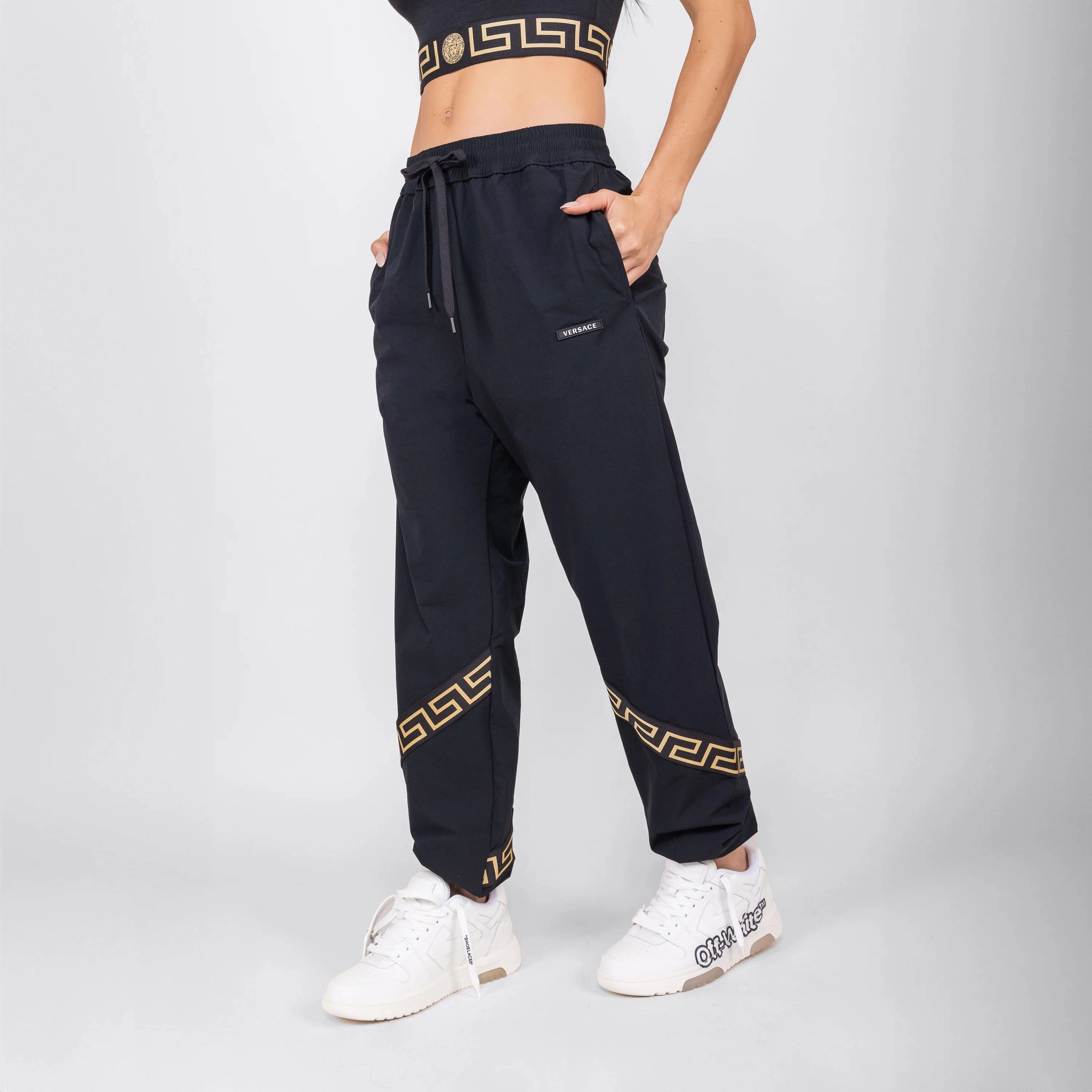 Jogger Negro Versace Greca