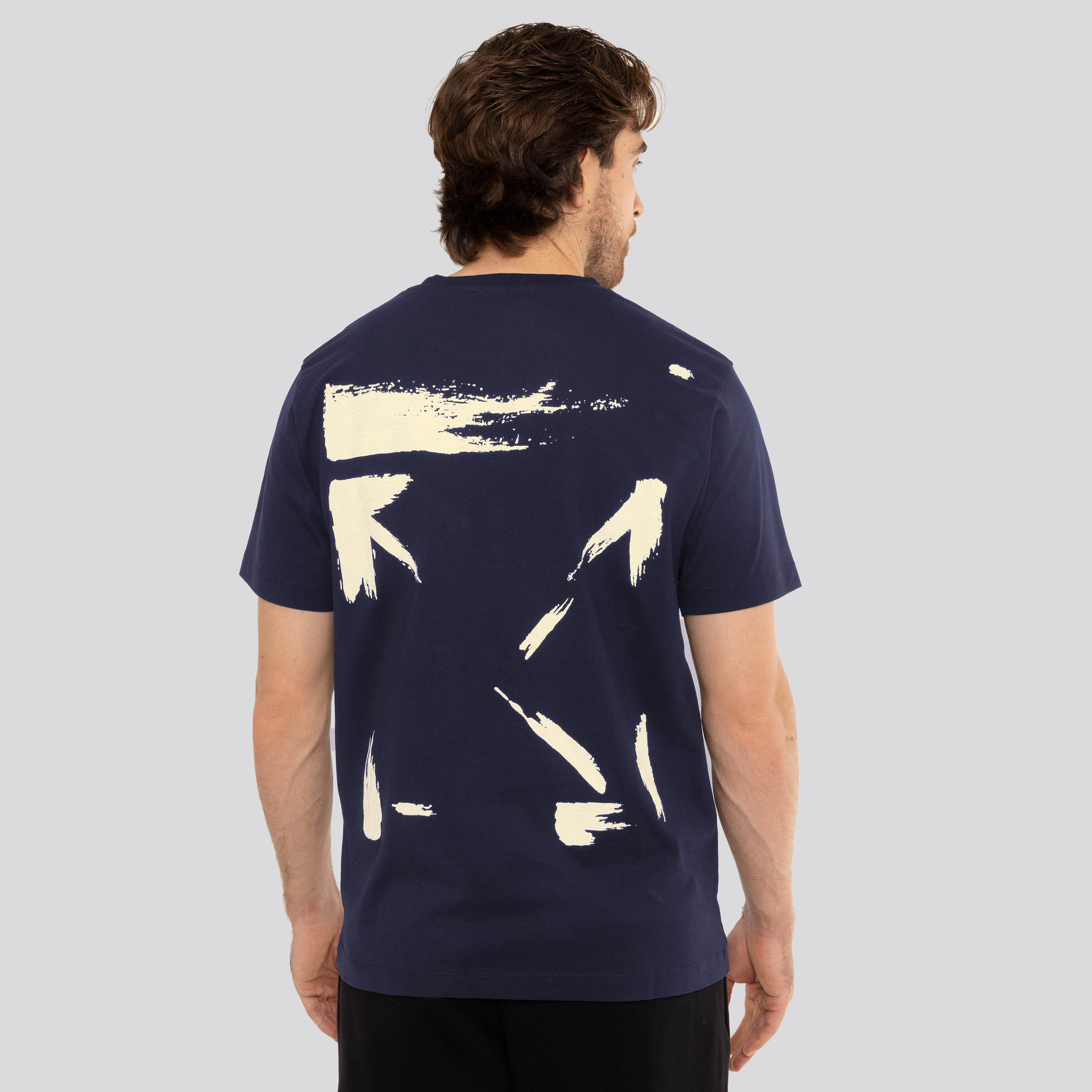 Camiseta Azul Off-White Brush Arrow