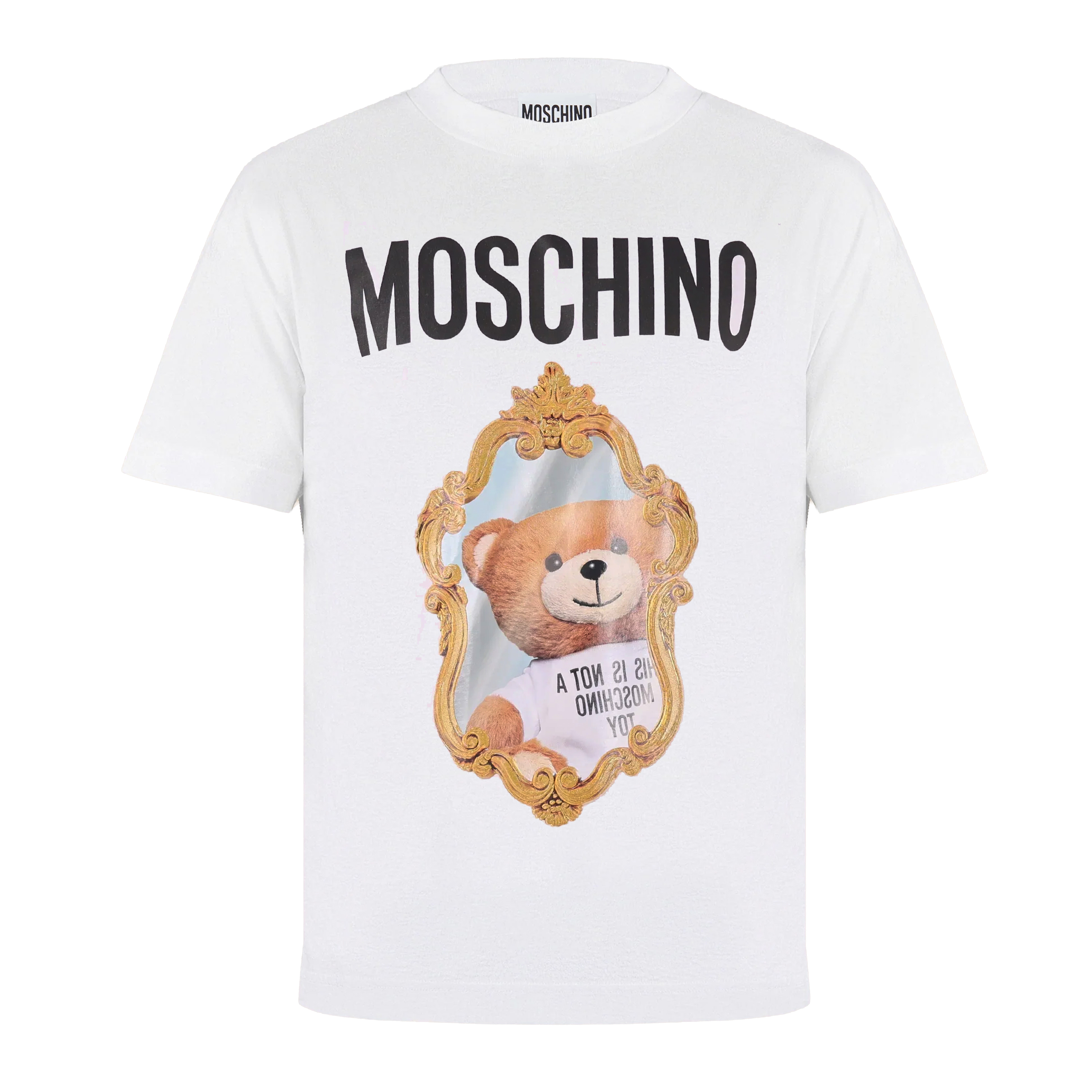 Camiseta Blanca Moschino Teddy Bear Mirrow