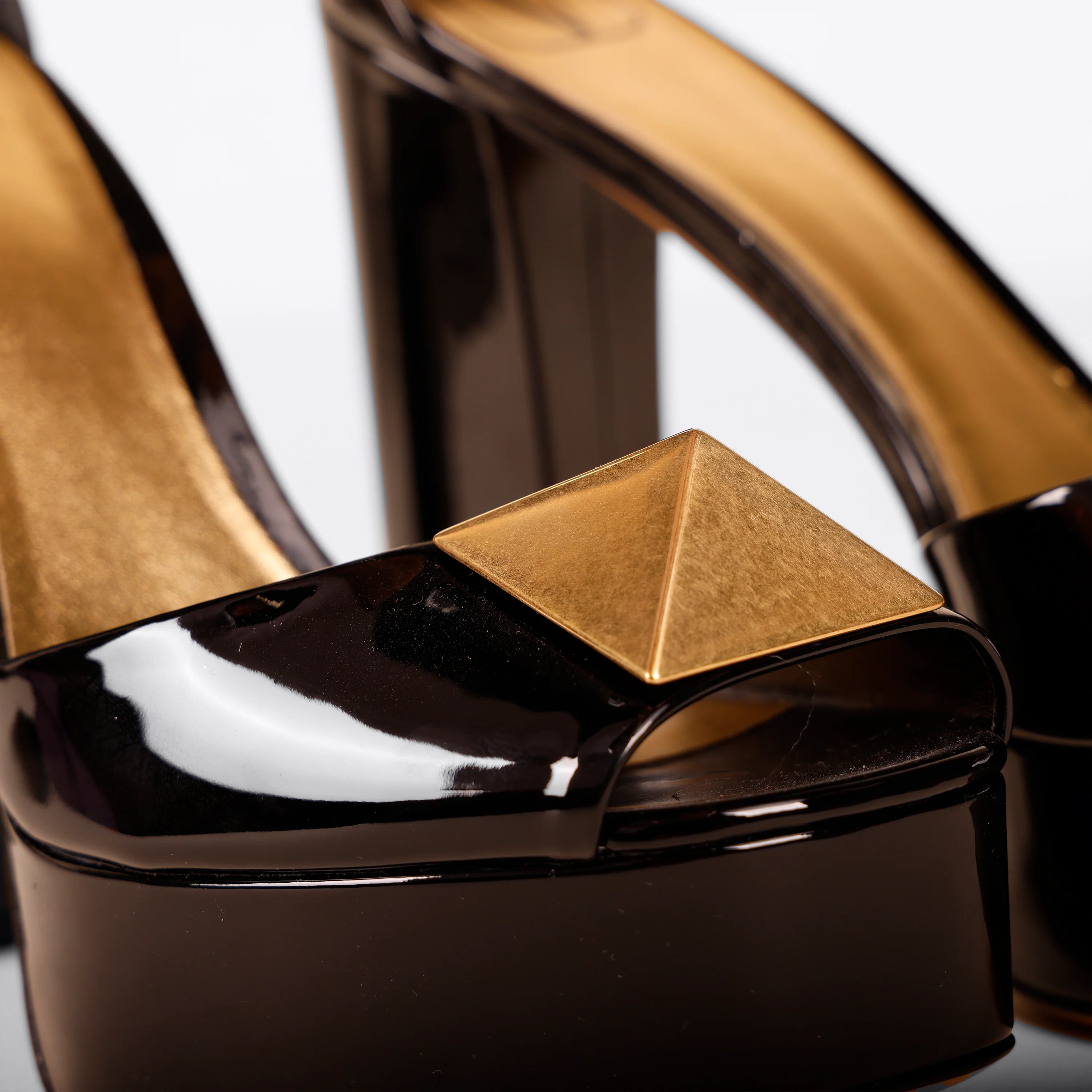 Tacones Negros Valentino One Stud 125 mm