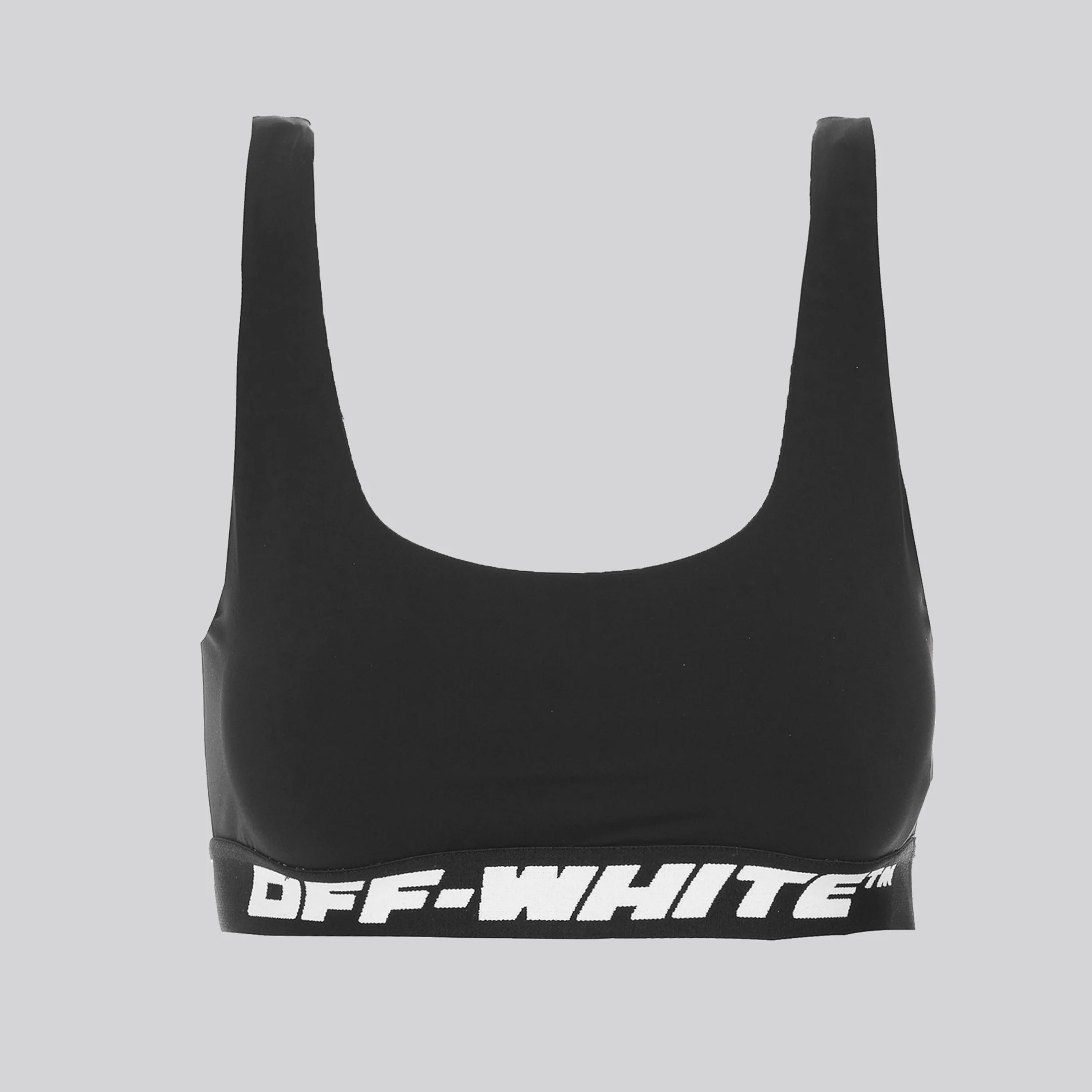 Top Negro Off-White Logo Band
